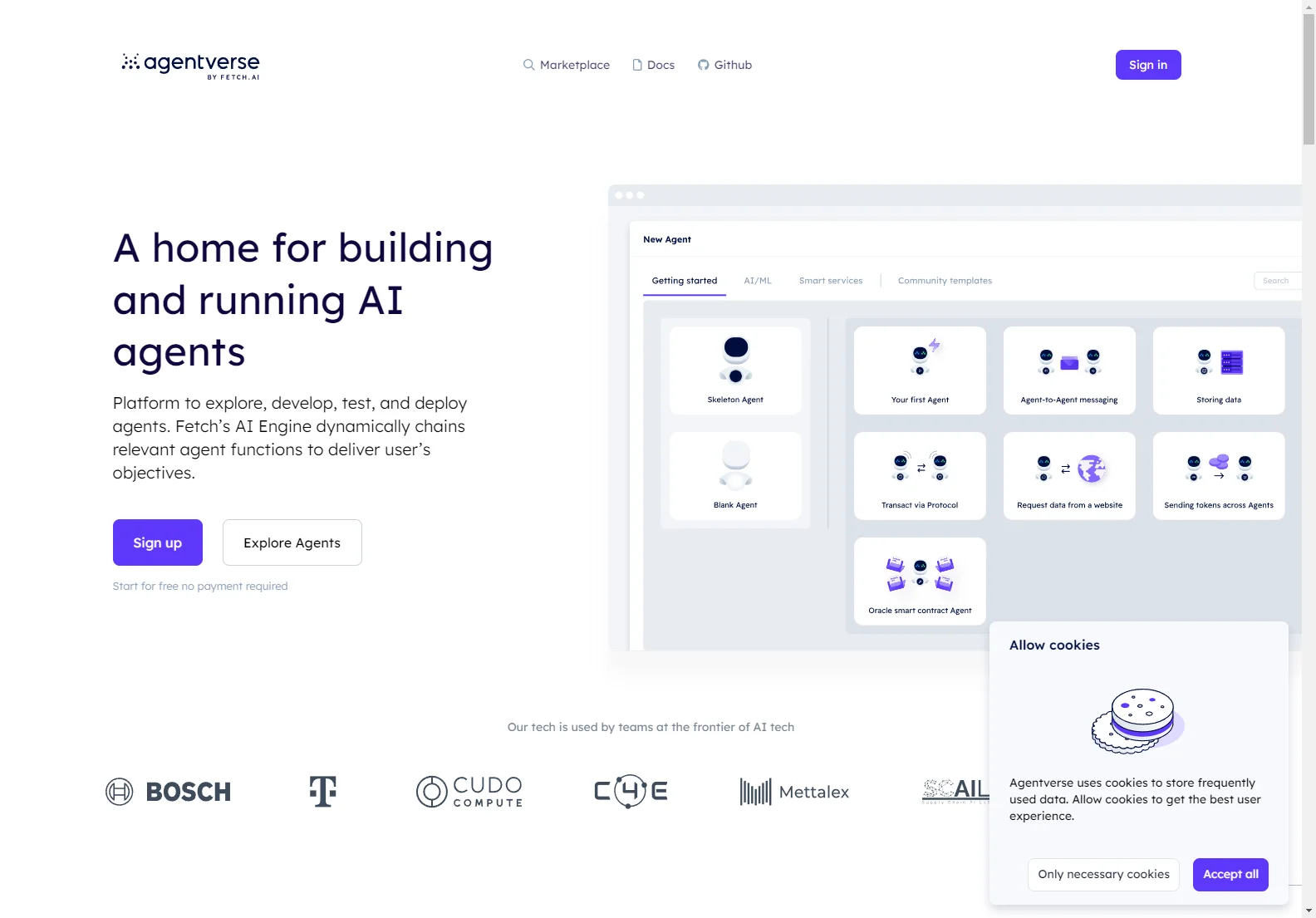 Agentverse: Streamlined AI Agent Development Platform