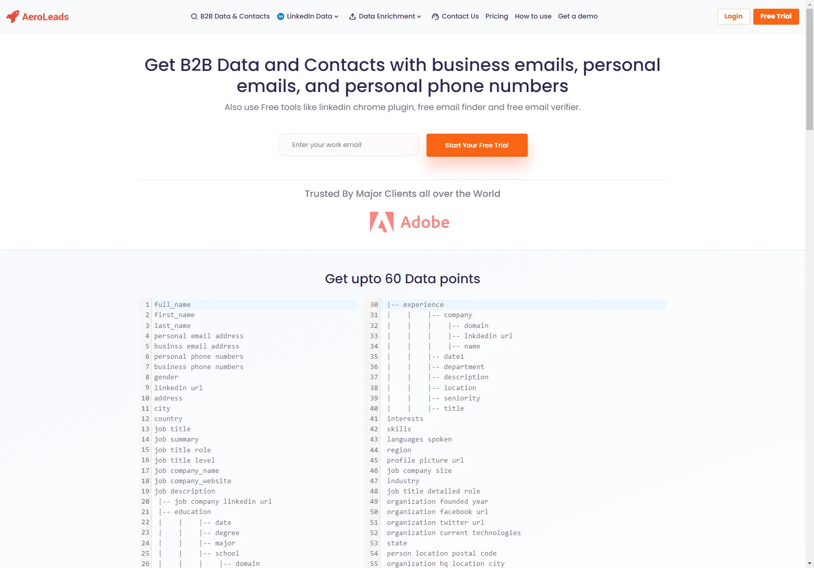 AeroLeads: B2B Data & Contact Solution - LinkedIn Data, Emails & More