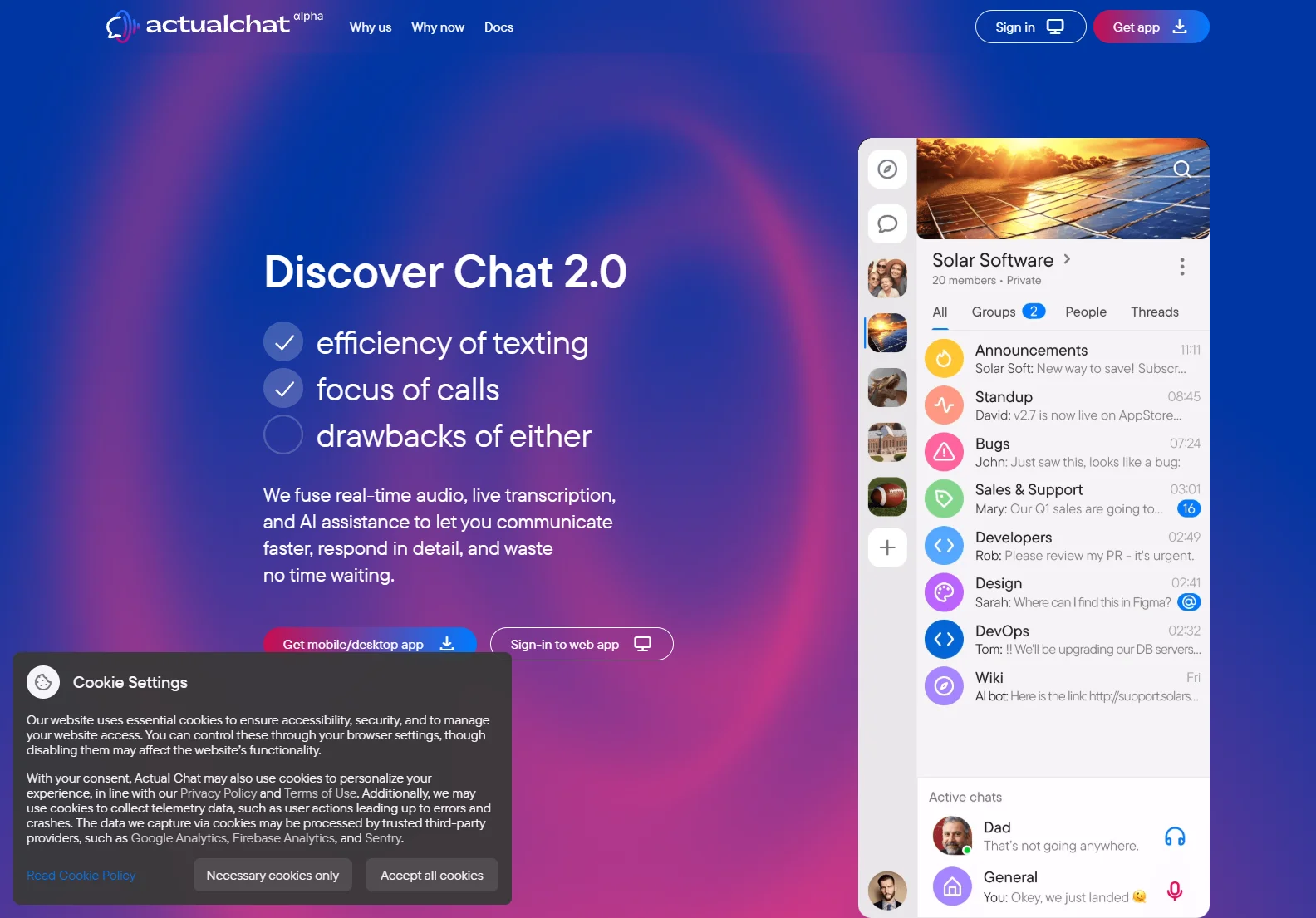 Actual Chat: AI-Powered Voice & Text Communication