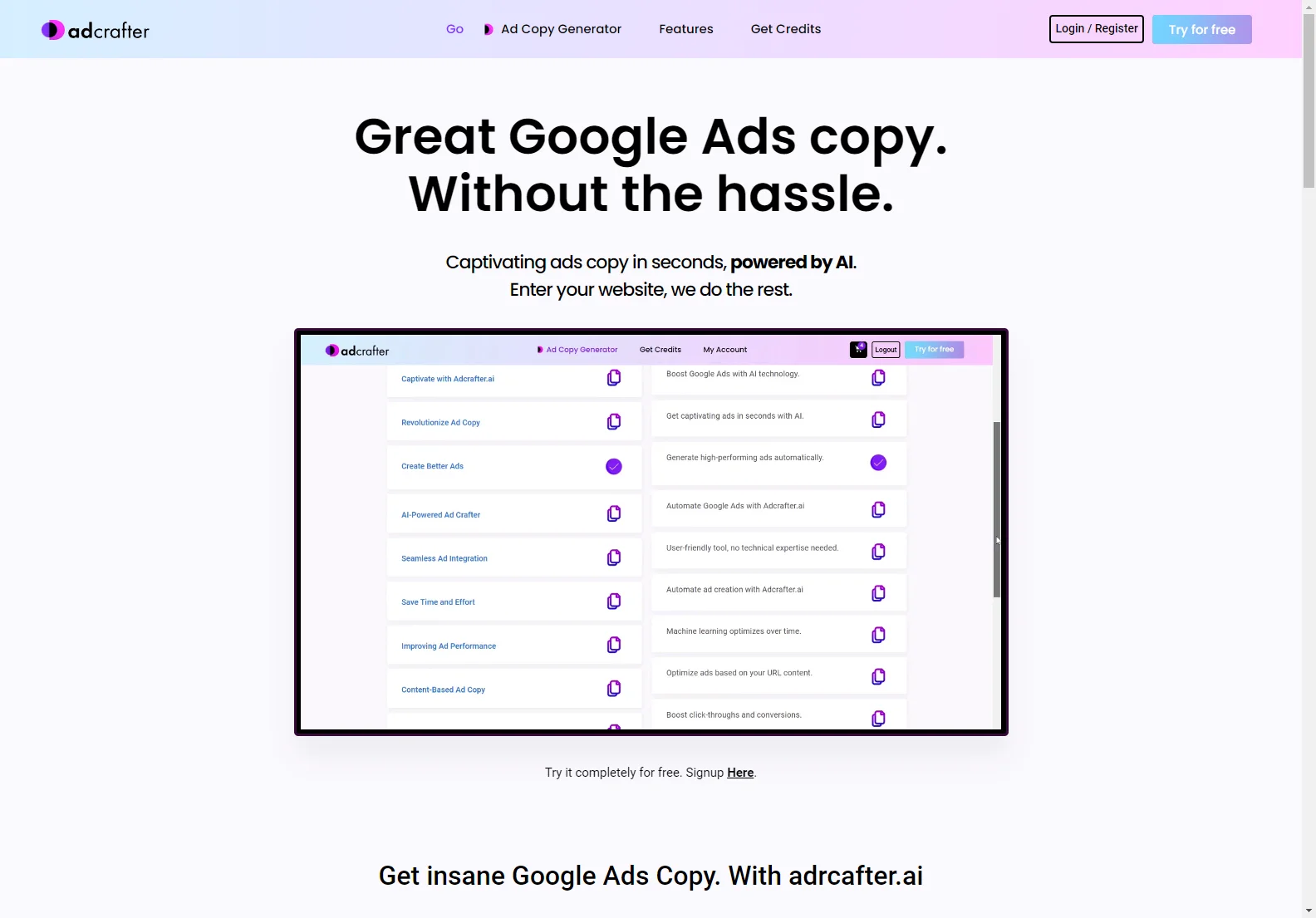 Adcrafter.ai: AI-Powered Ad Copy Generator for Google & Microsoft Ads