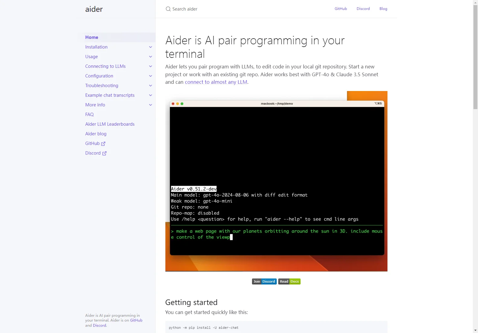 Aider: AI Pair Programming for Enhanced Coding Productivity