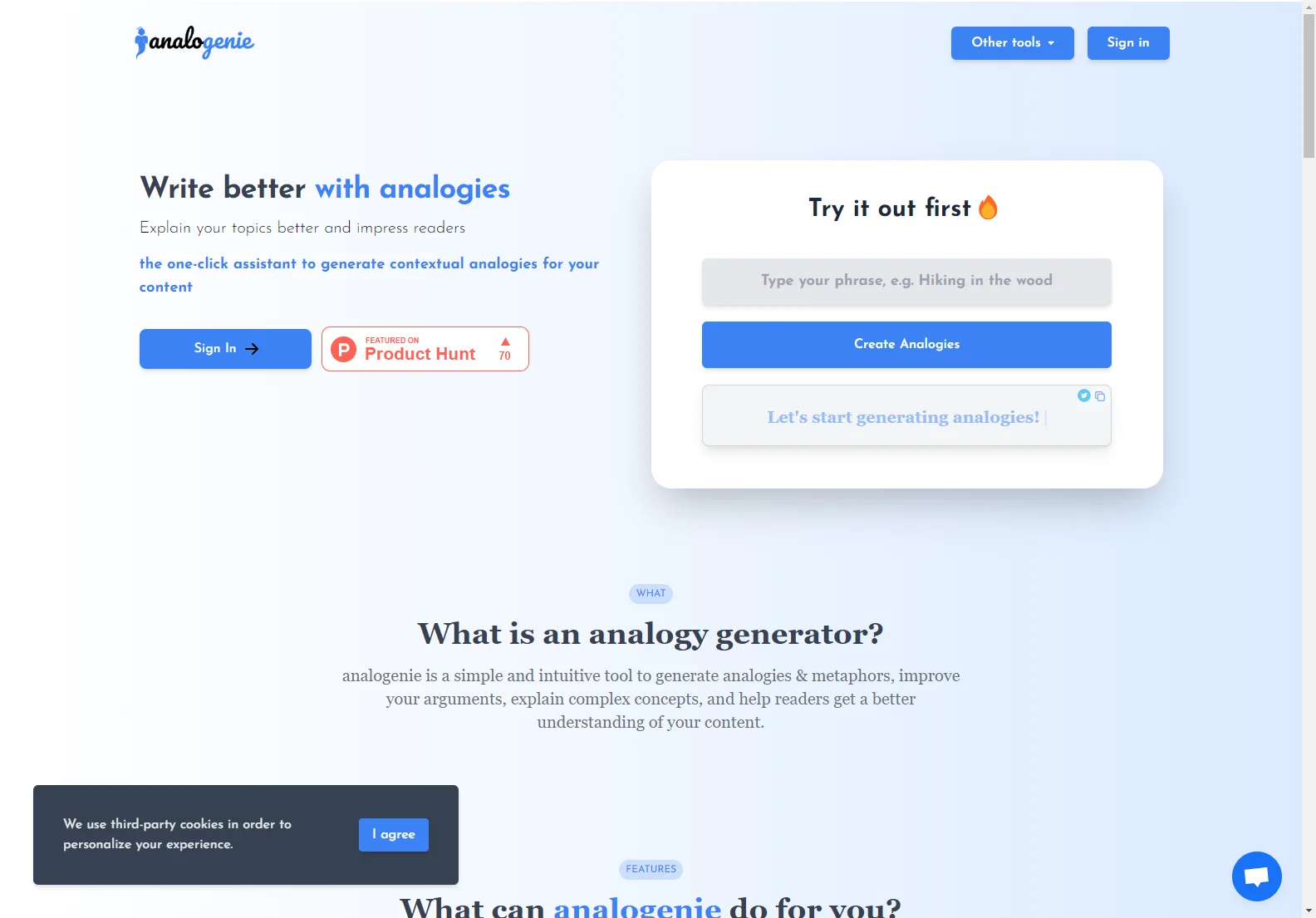 Analogenie: AI-Powered Analogy Generator for Engaging Content