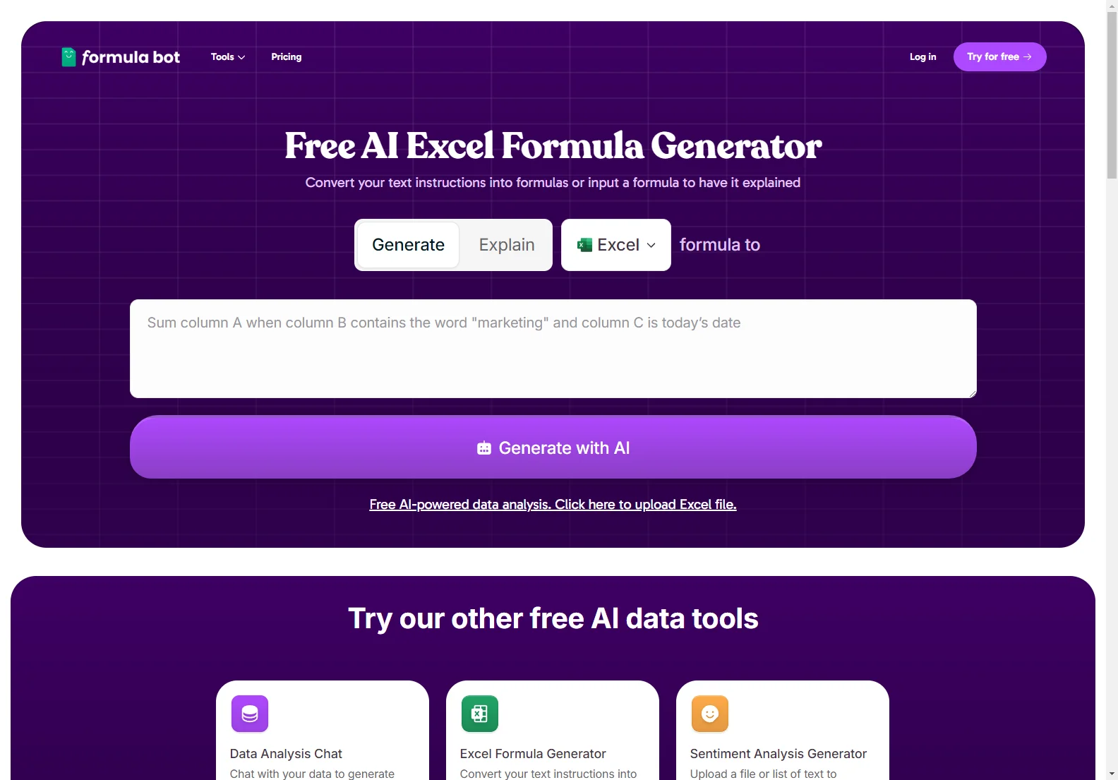 Free AI Excel Formula Generator - Boost Your Spreadsheet Efficiency