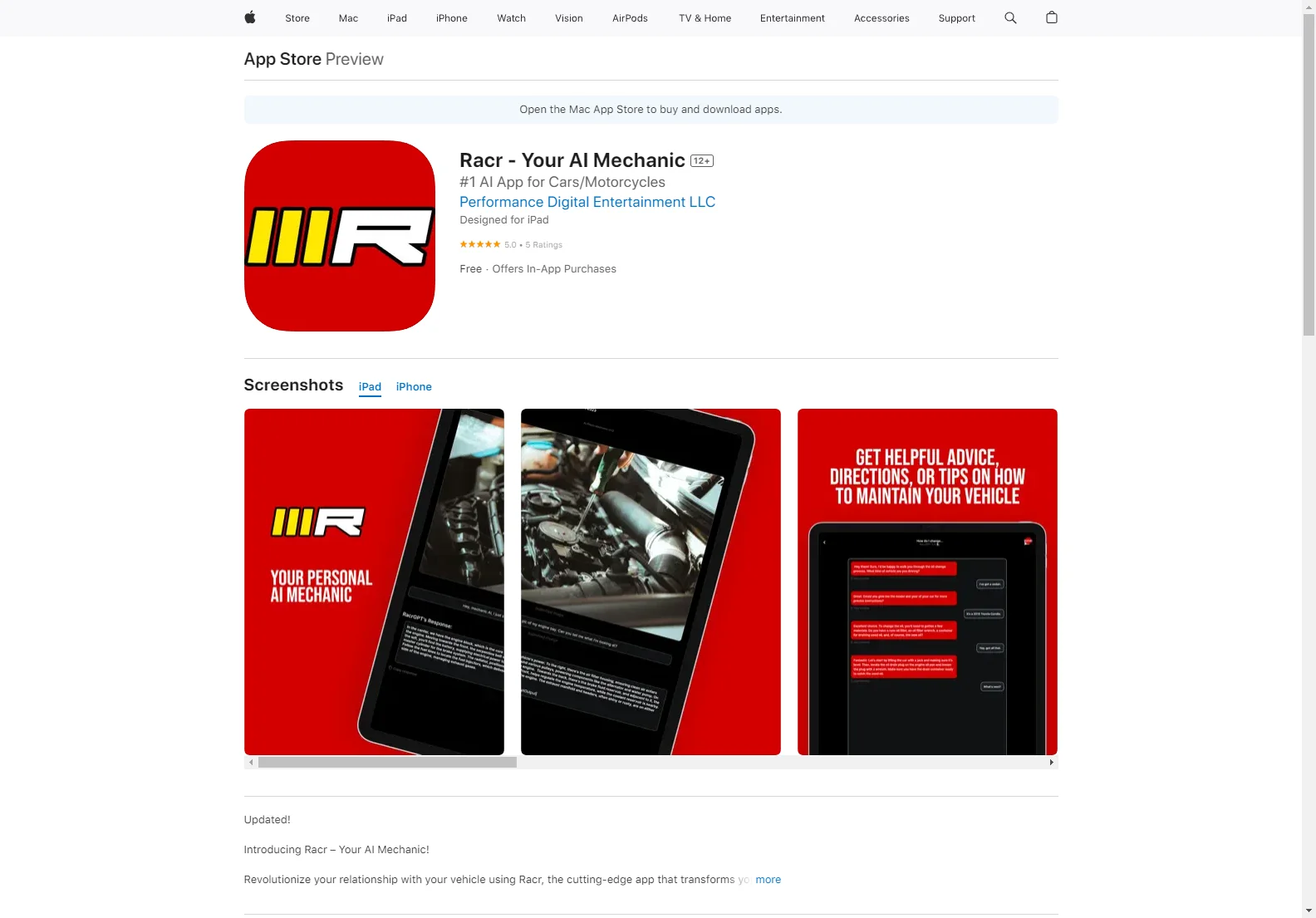 Racr: Your AI-Powered Mechanic App