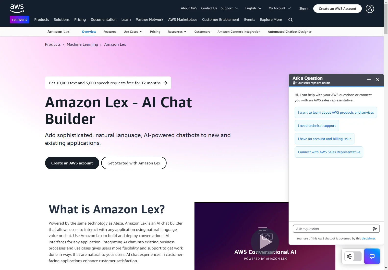 Amazon Lex: Build Engaging AI Chatbots and Voice Bots