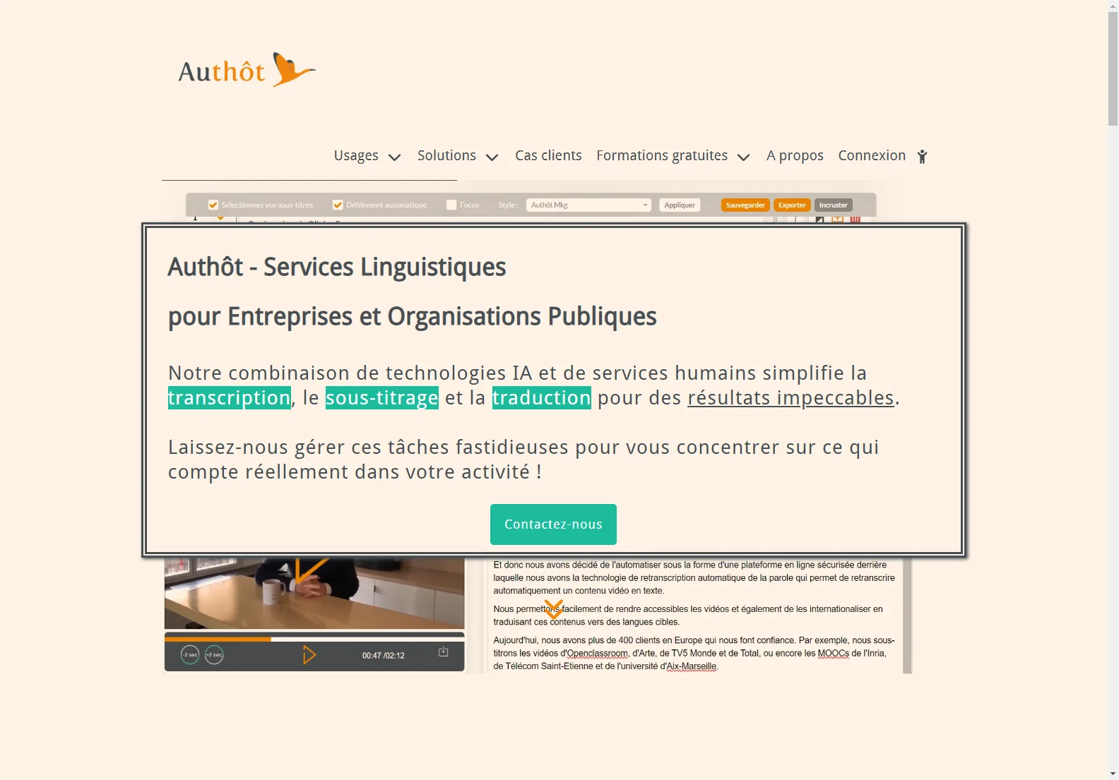 Authôt: AI-Powered Transcription, Subtitling & Translation Services