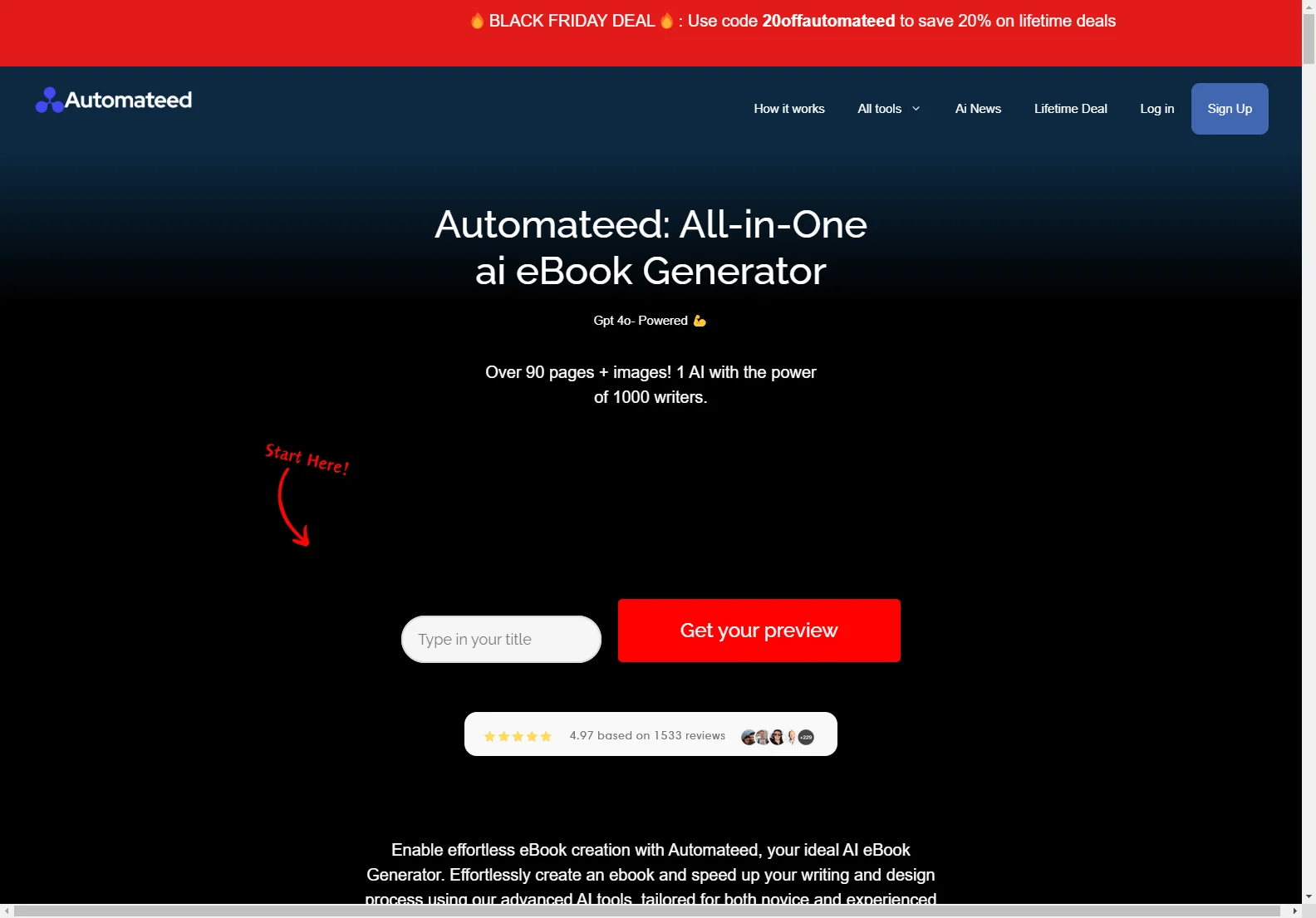 Automateed: AI Ebook Generator for Effortless Book Creation