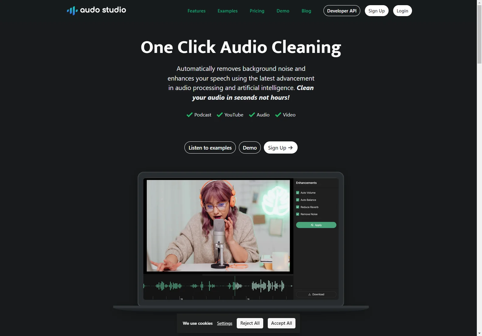 Audo Studio: One-Click AI Audio Cleaning for Crystal-Clear Sound