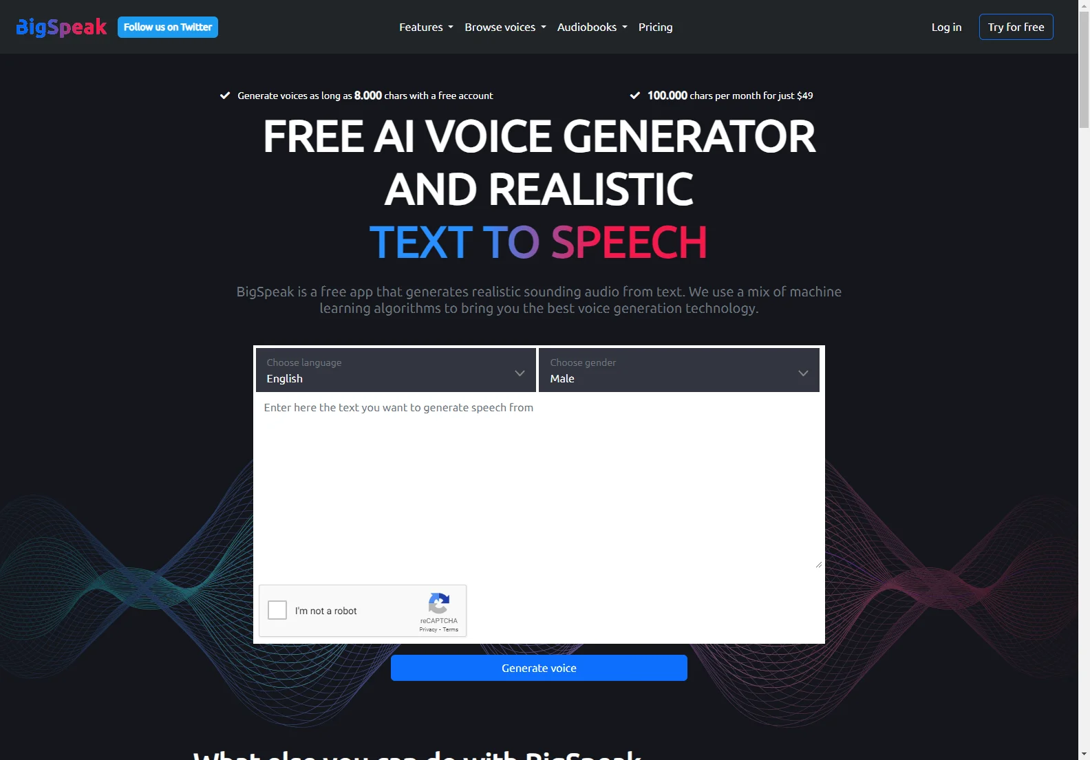 BigSpeak: Free AI Voice Generator & Text-to-Speech Software