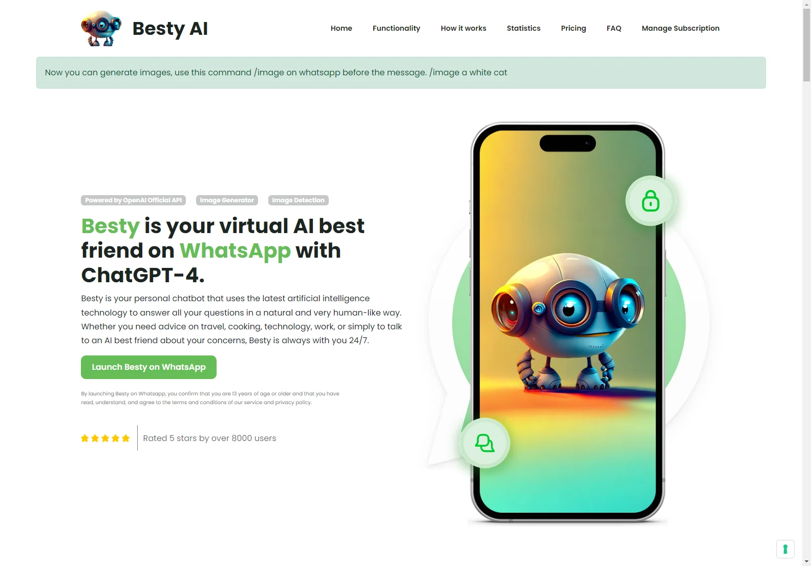 Besty AI: Your AI Best Friend on WhatsApp - Powered by ChatGPT-4