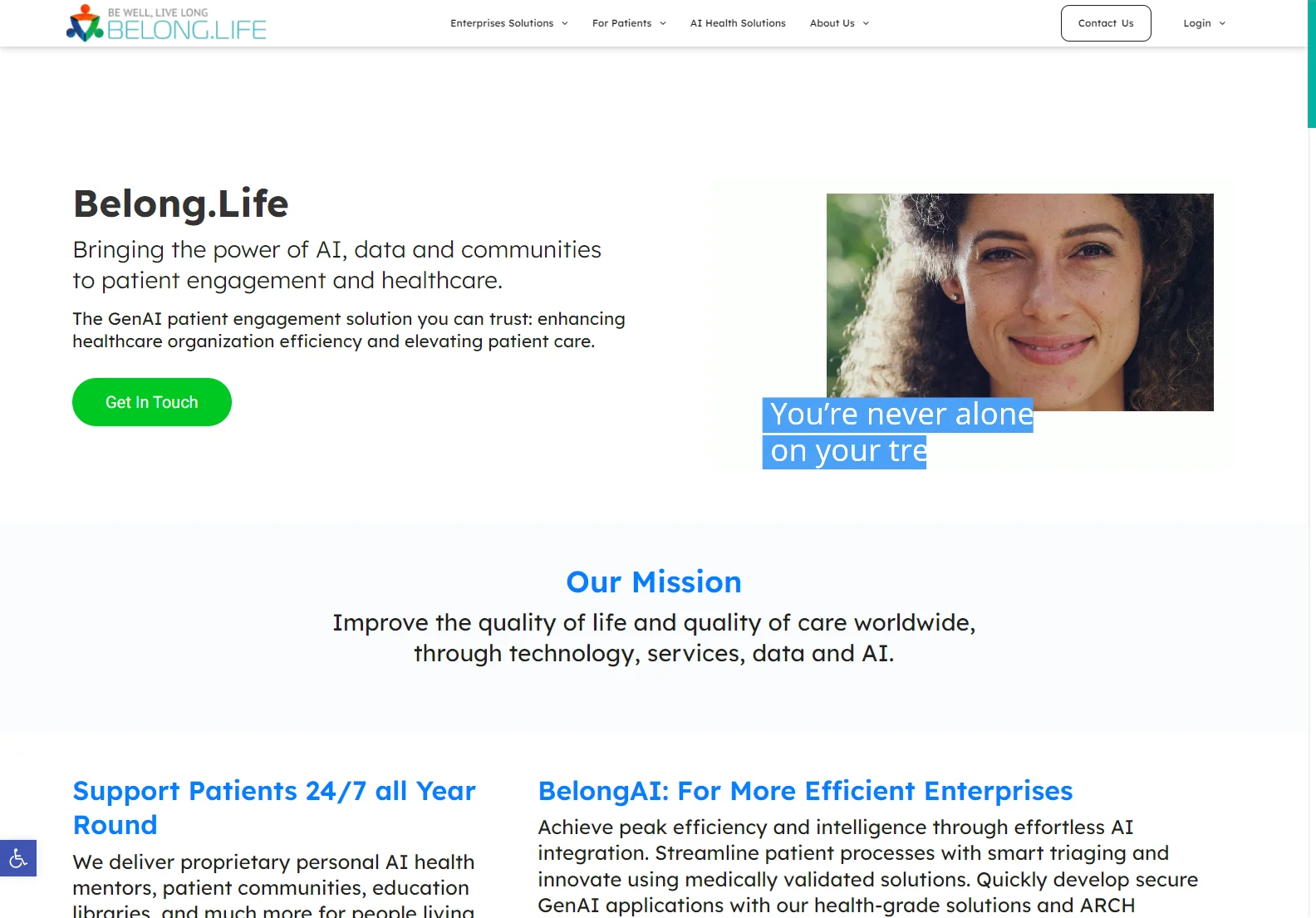 Belong.Life: AI-Powered Patient Engagement and Healthcare Solutions