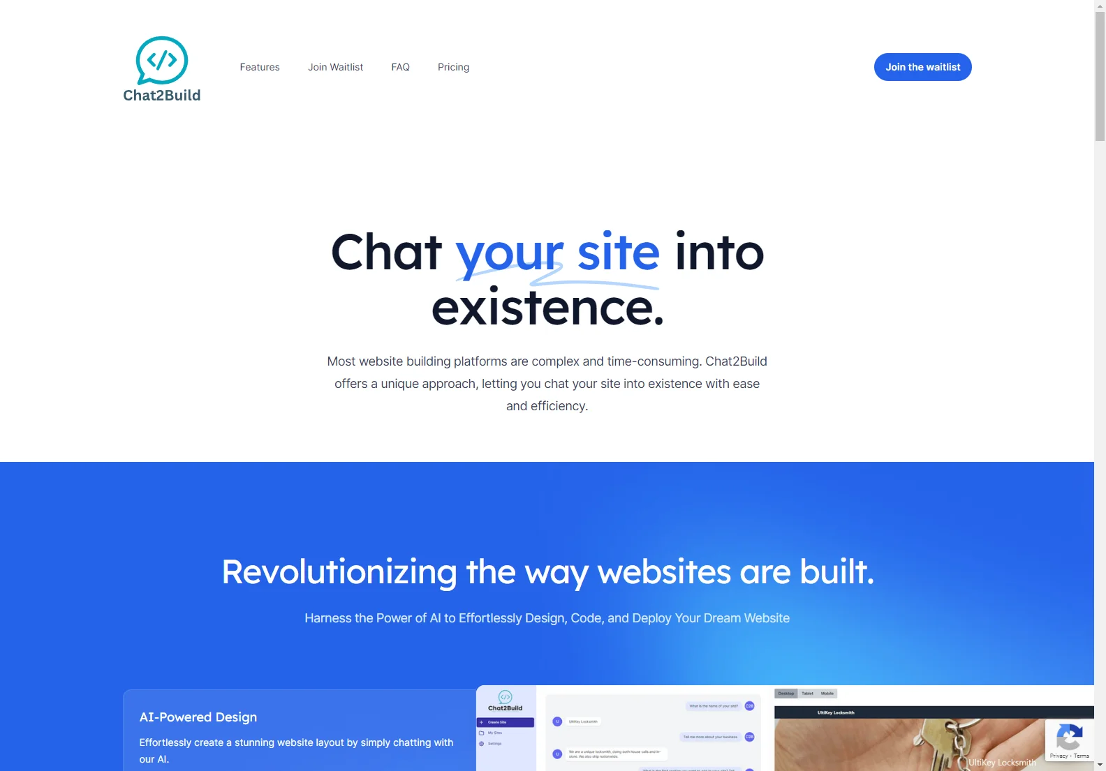 Chat2Build: AI-Powered Website Builder - Chat Your Site Into Existence