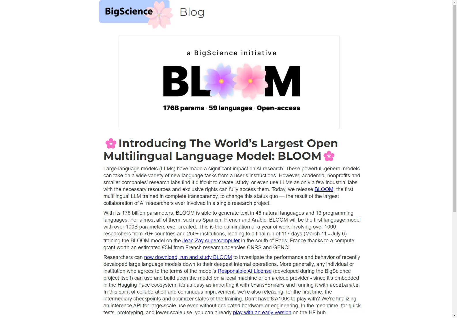 BLOOM: The World's Largest Open Multilingual Language Model