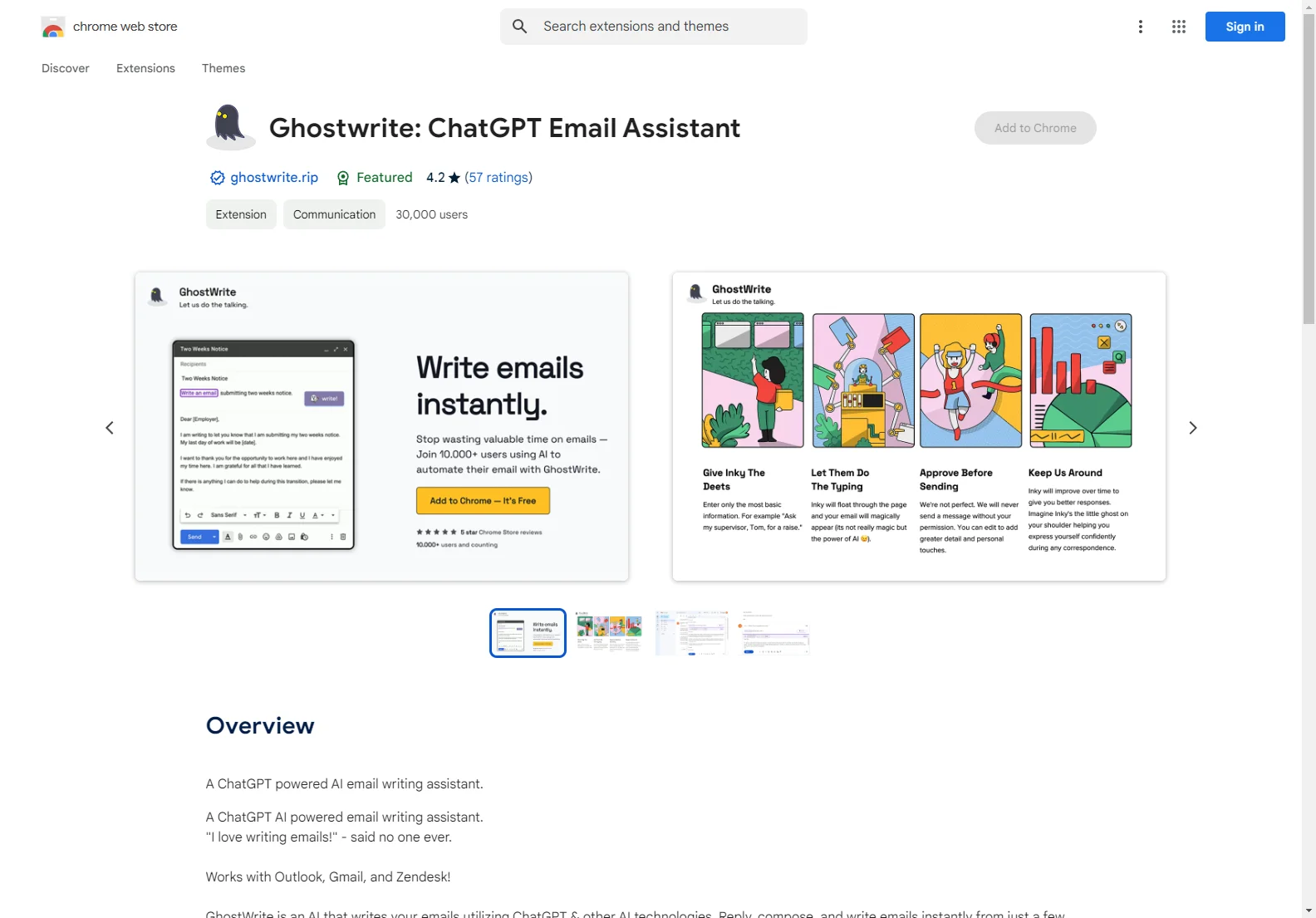 Ghostwrite: ChatGPT Email Assistant - AI-Powered Email Management