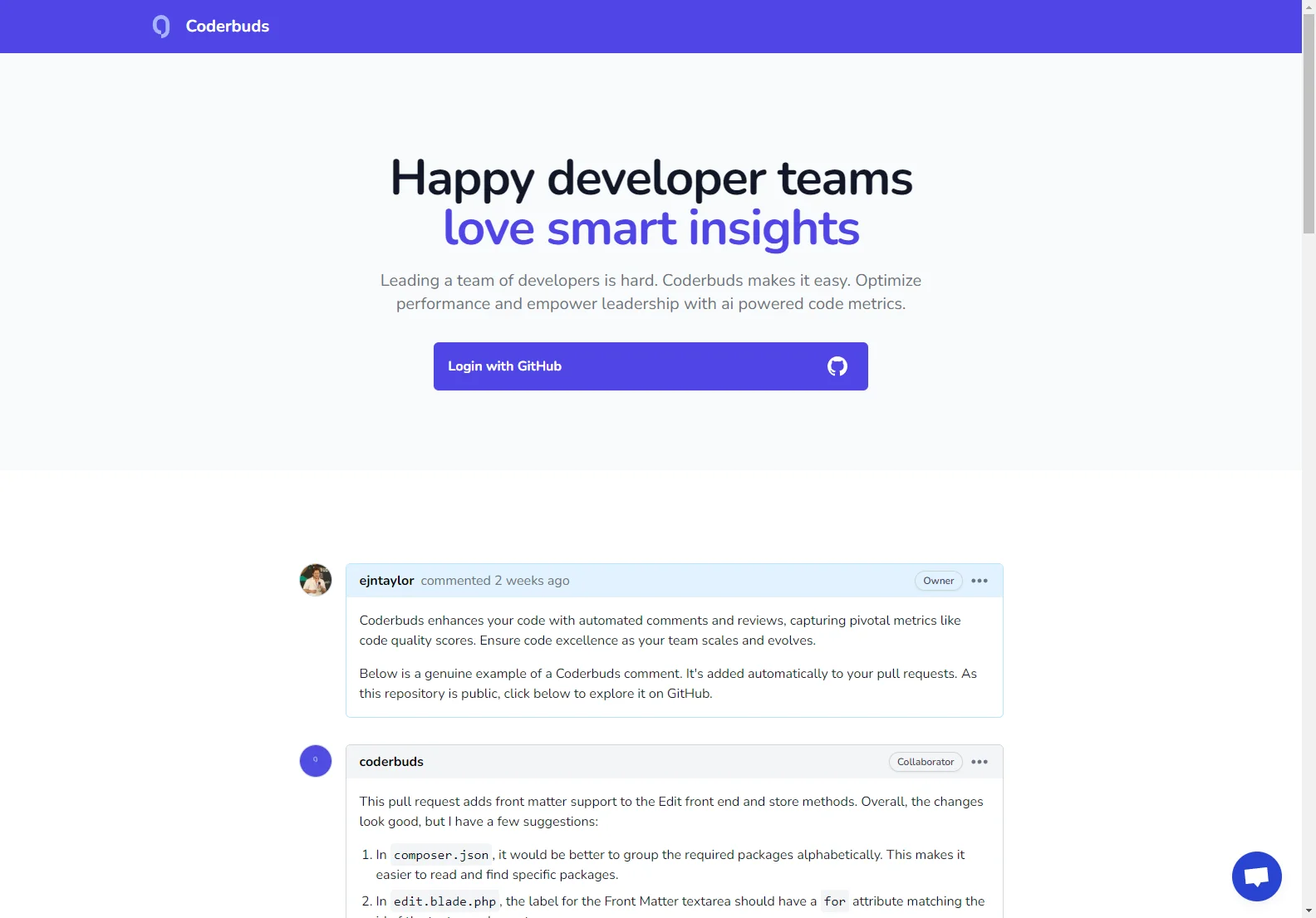 Coderbuds: AI-Powered Code Reviews for Enhanced Team Collaboration