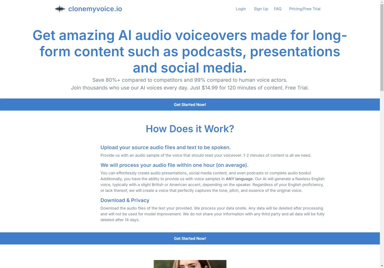 CloneMyVoice.io: Affordable AI Voice Cloning for Podcasts, Presentations & Social Media