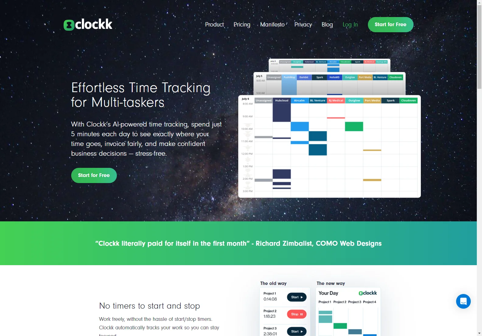 Clockk: AI-Powered Time Tracking for Multi-taskers