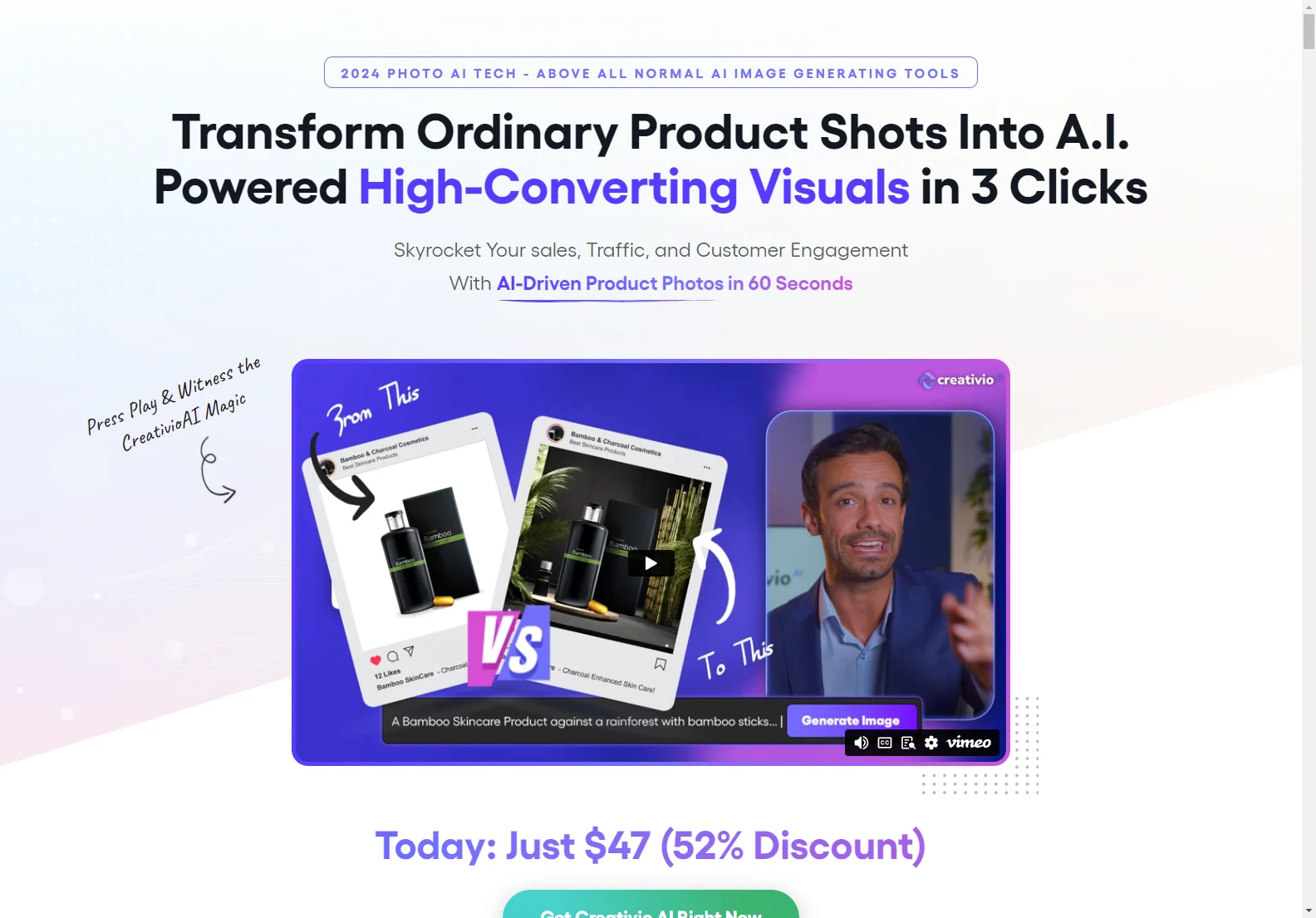 Creativio AI: AI-Powered Product Photography for High Conversions