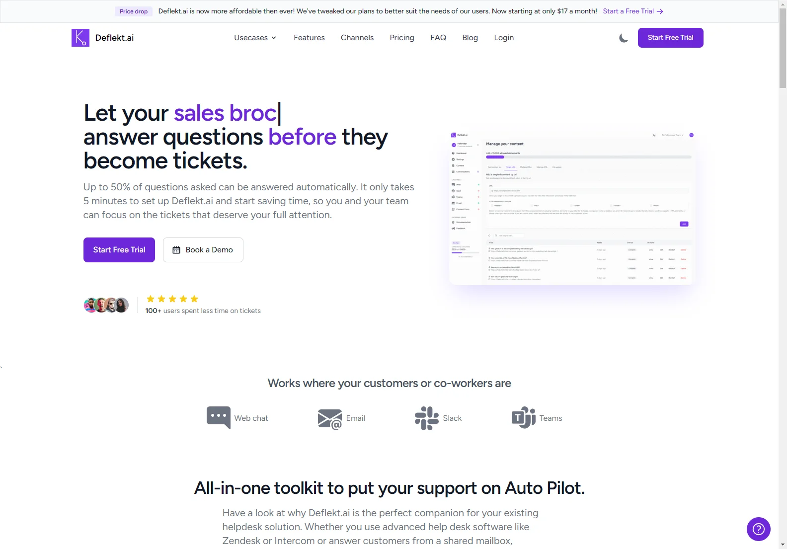 Deflekt.ai: AI-Powered Ticket Deflection for Seamless Support