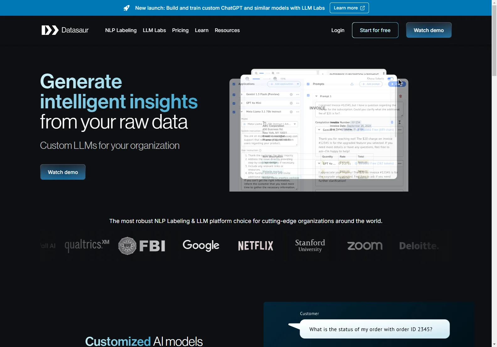 Datasaur.ai: Custom ChatGPT Models, NLP Labeling & LLM Development