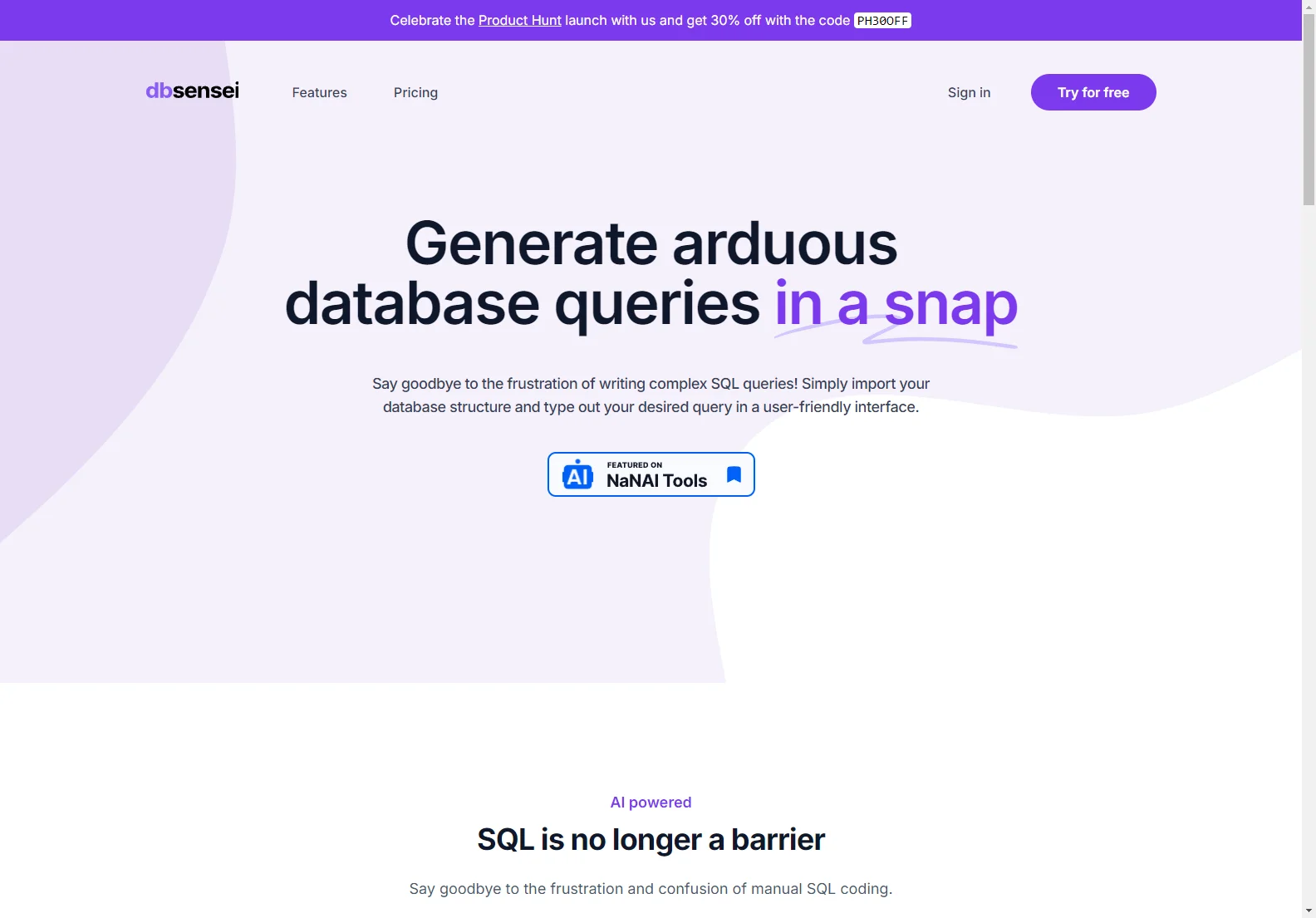 DB Sensei: AI-Powered SQL Query Generator - Boost Your Productivity!