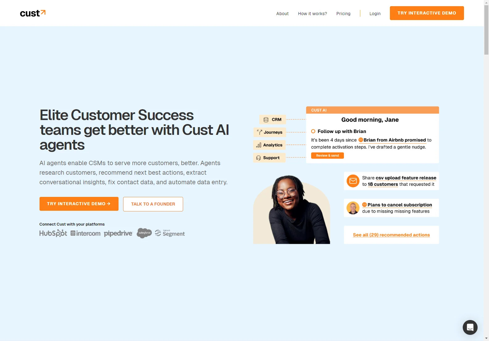 Cust: AI Agents for Elite Customer Success Teams