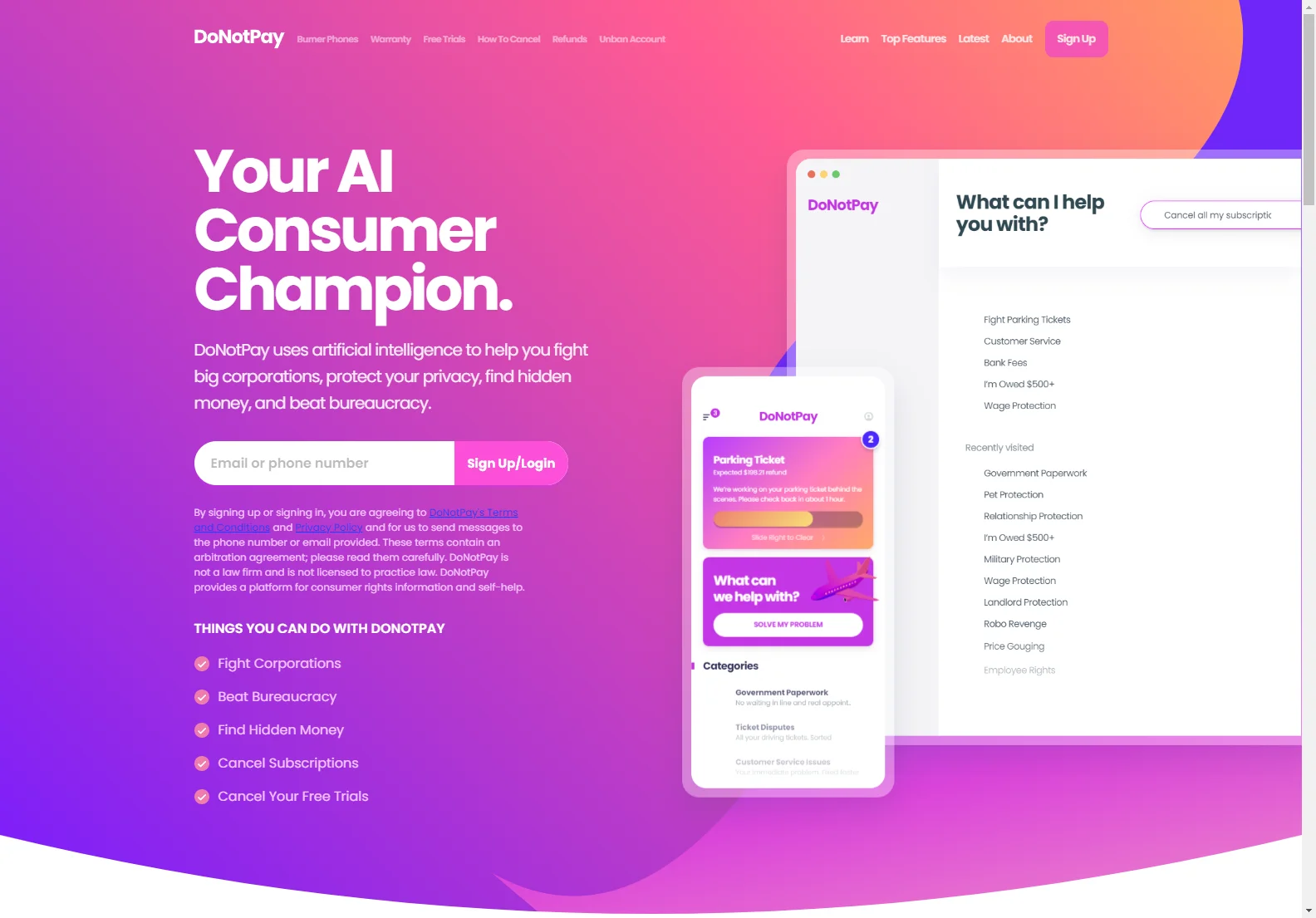 DoNotPay: Your AI-Powered Consumer Rights Champion