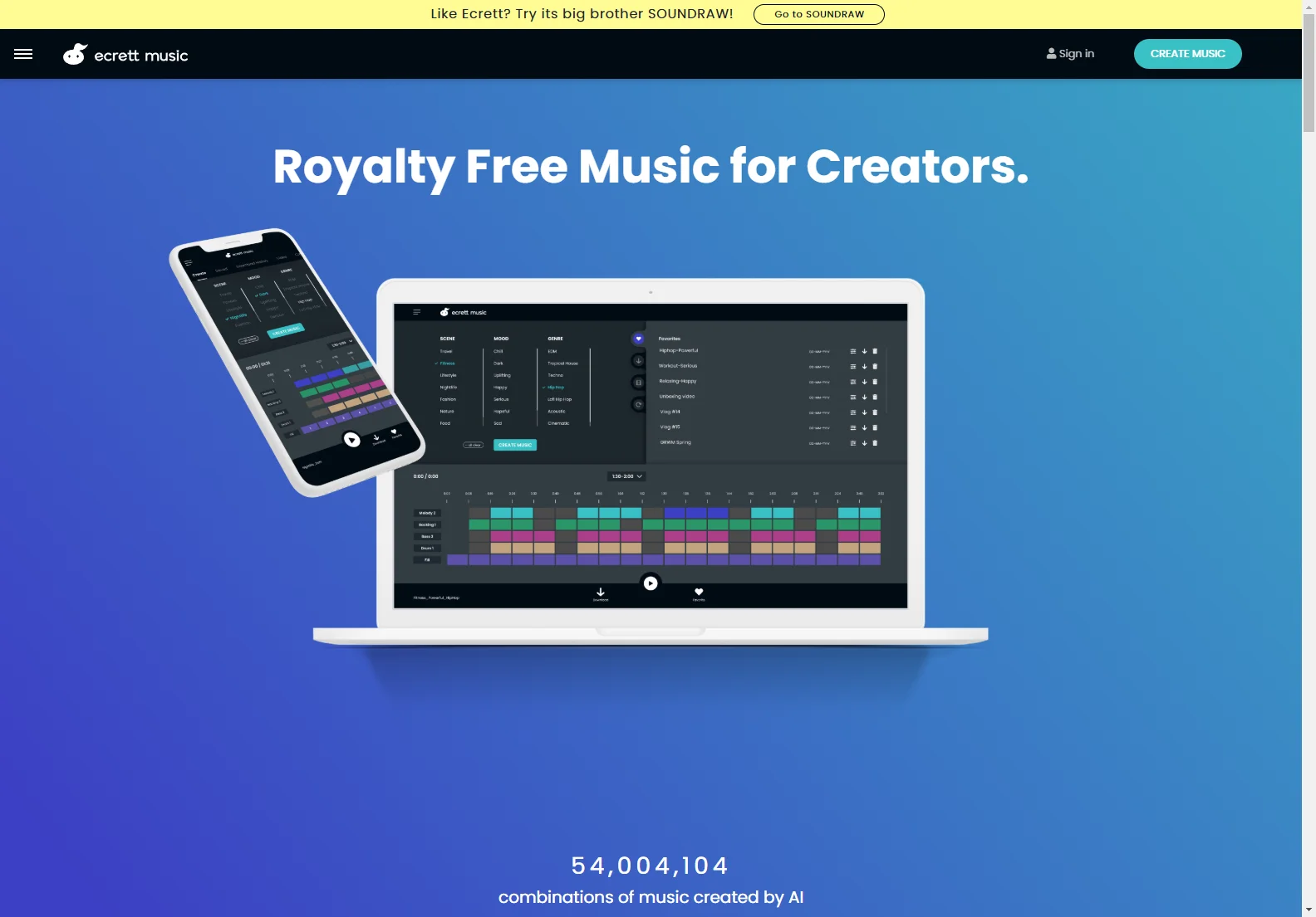 ecrett Music: Easy Royalty-Free Music Creation for Content Creators