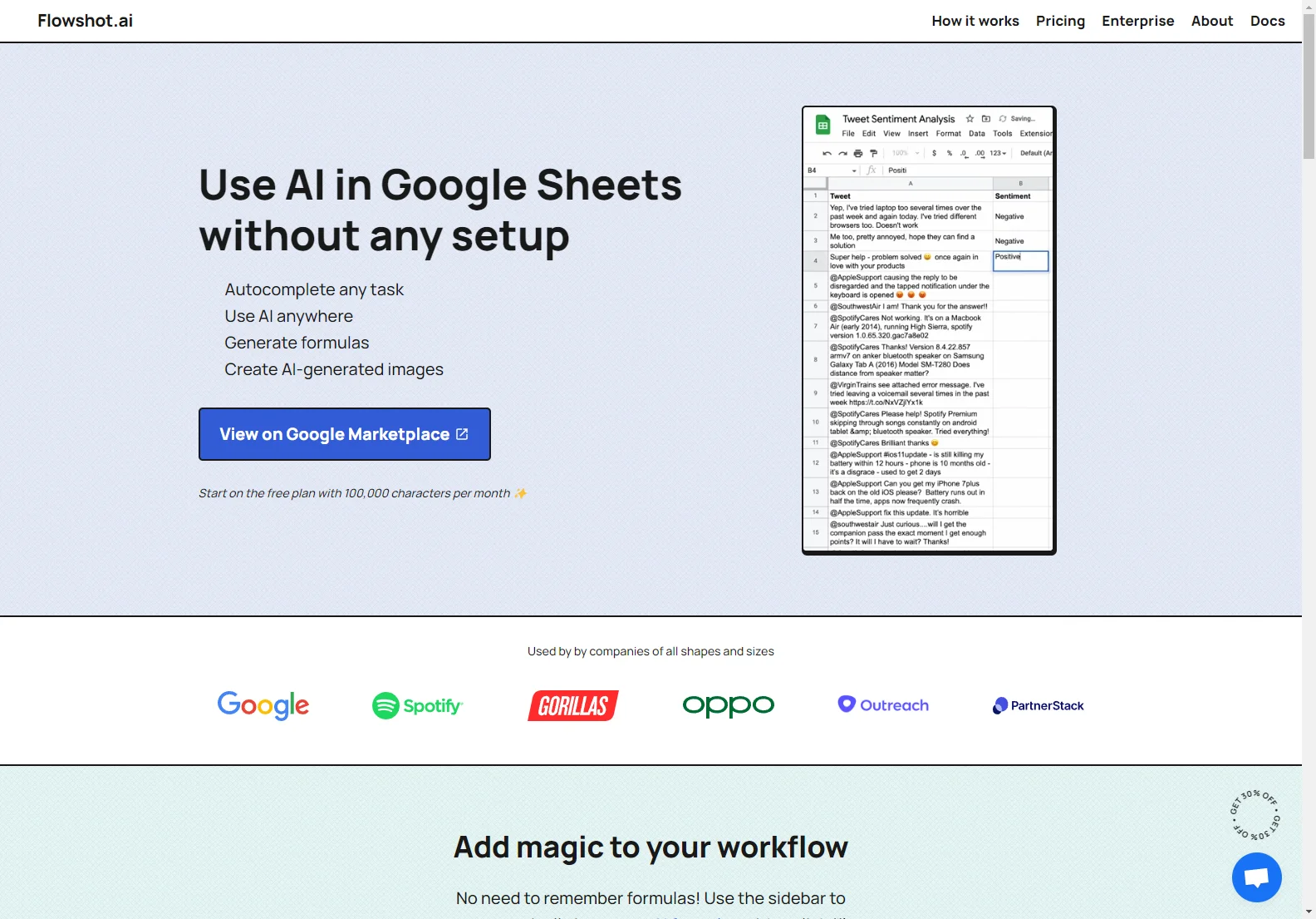 Flowshot: The AI-Powered Google Sheets Plugin for Enhanced Productivity