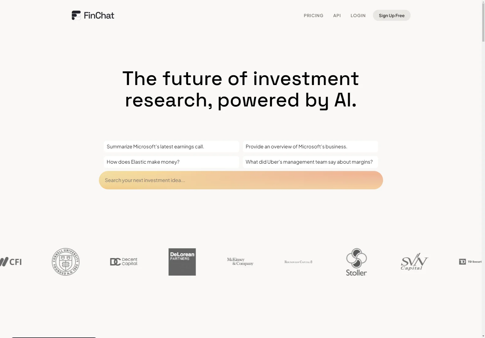 FinChat: AI-Powered Investment Research Platform for Enhanced Decision-Making