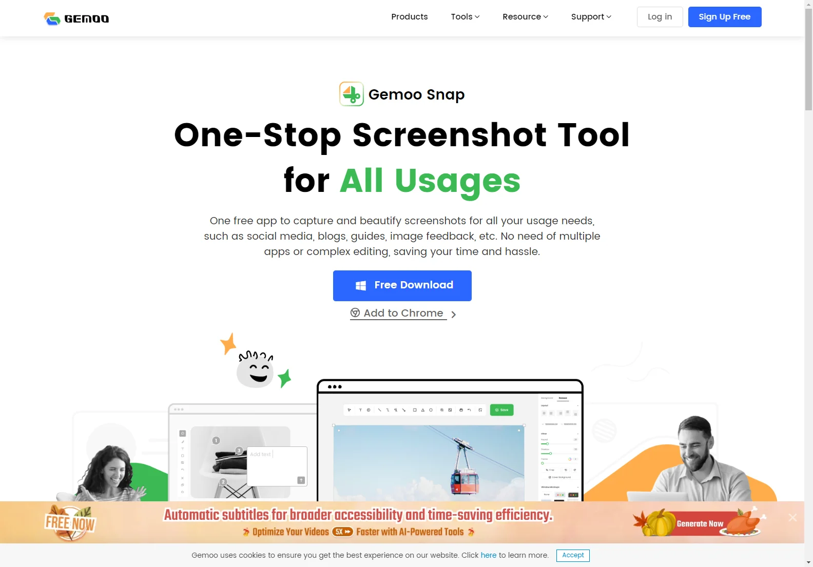 Gemoo Snap: The Free AI-Powered Screenshot Tool for Effortless Image Capture and Sharing