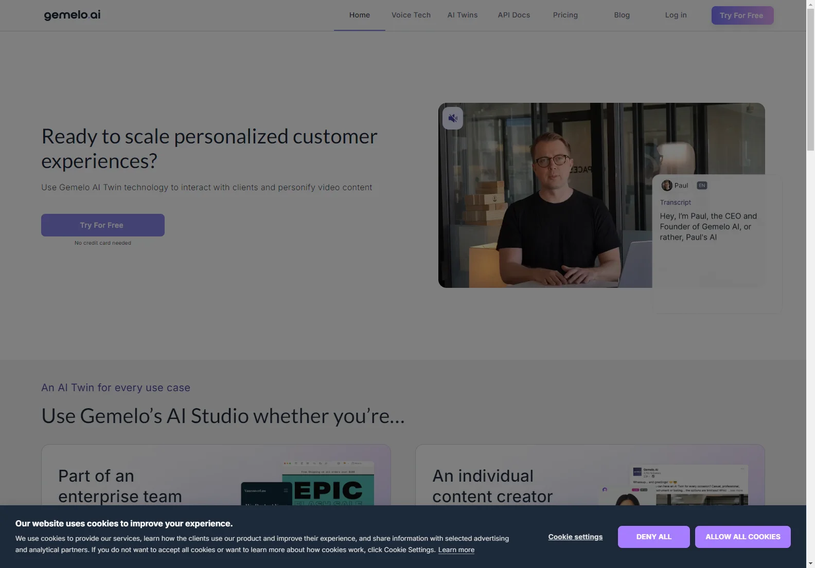 Gemelo AI: Revolutionizing Customer Engagement with AI Twin Technology