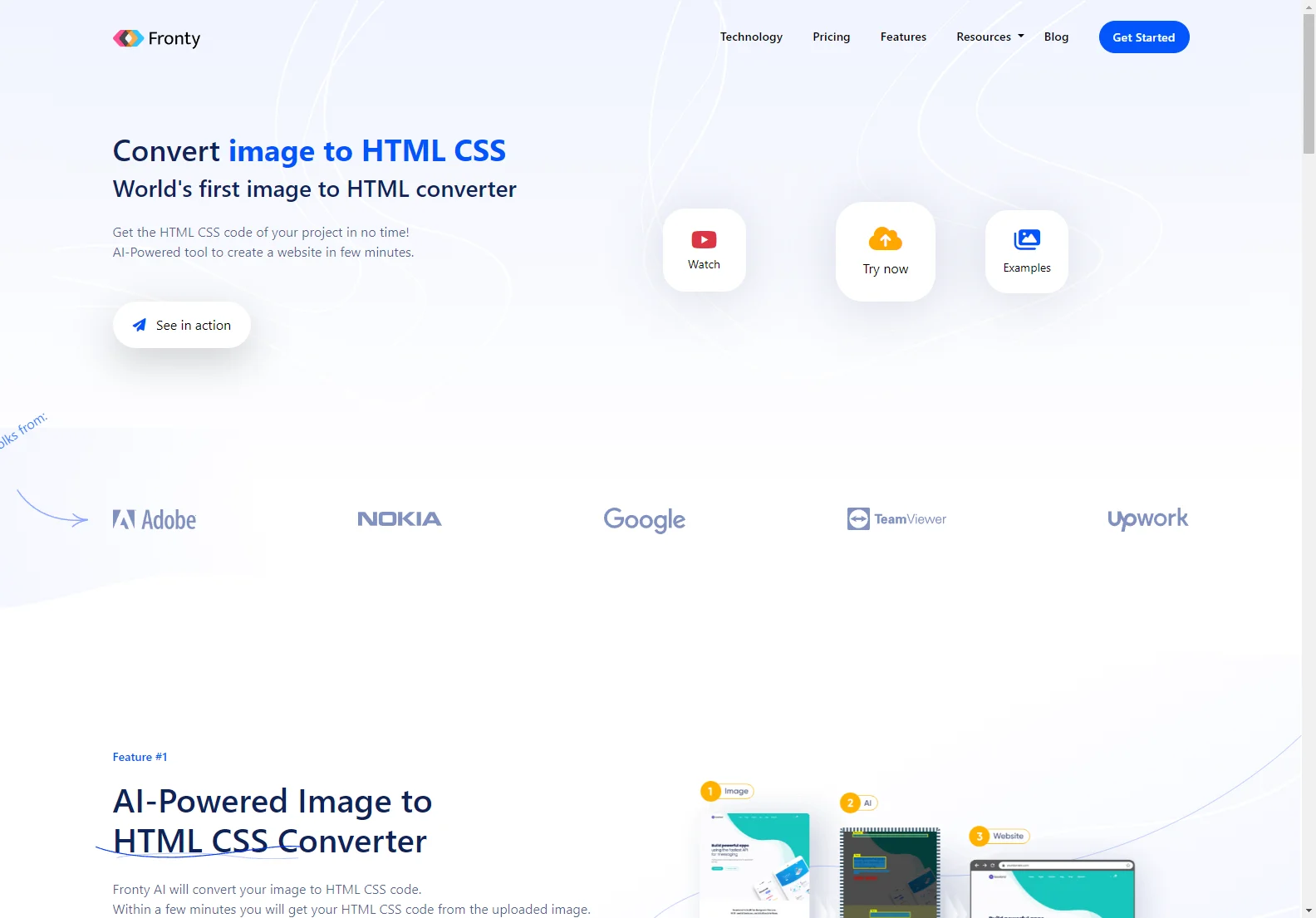 Fronty: AI-Powered Image to HTML CSS Converter - Create Websites in Minutes