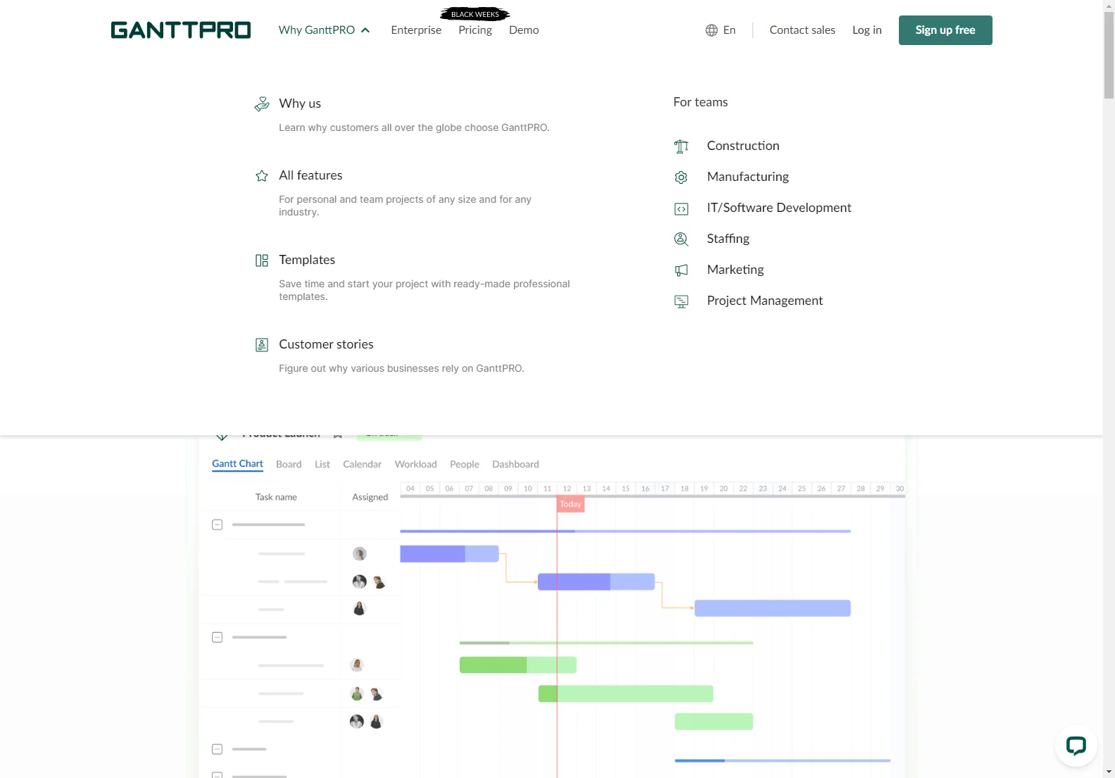 GanttPRO: Online Gantt Chart Maker for Efficient Project Management