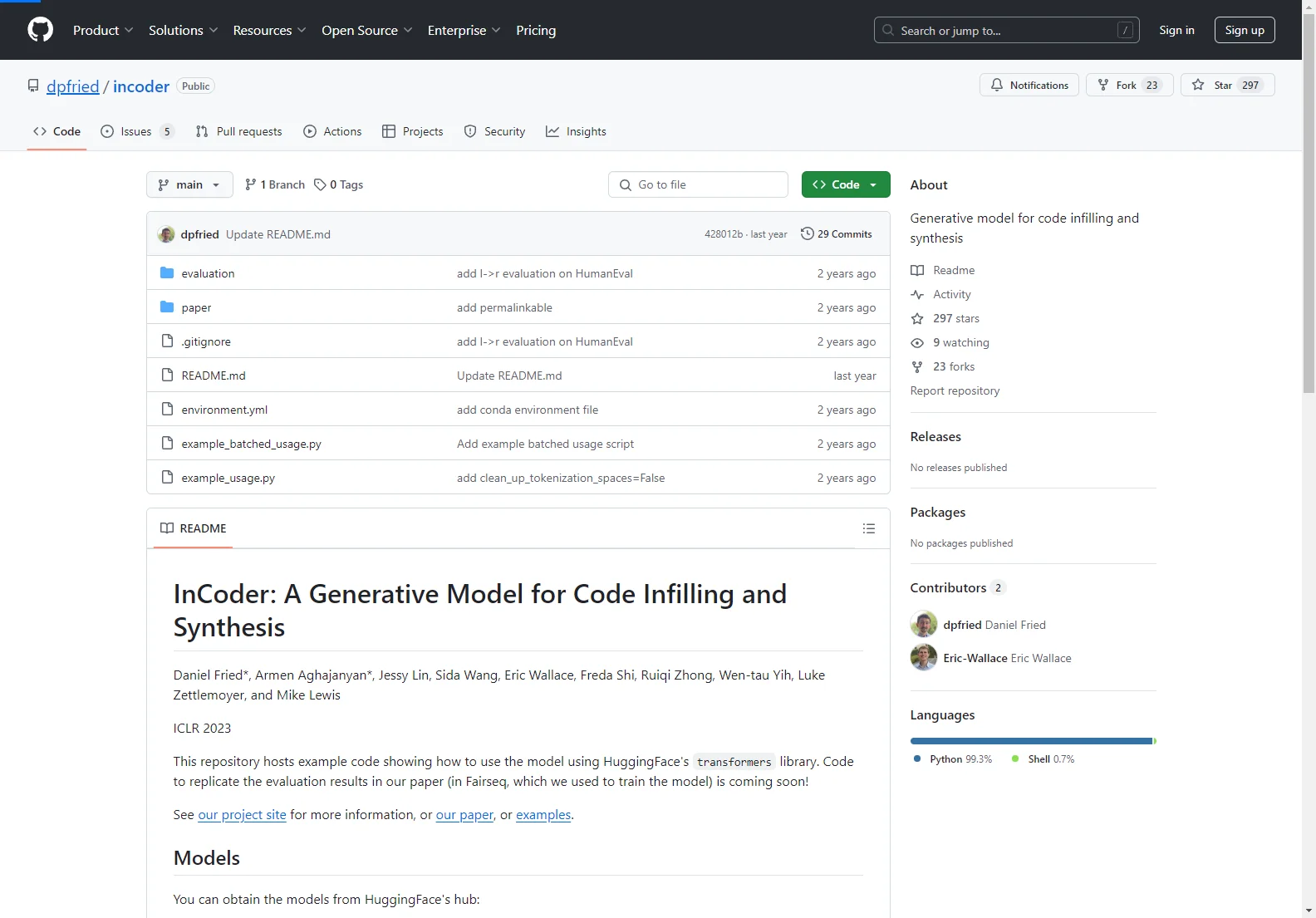 InCoder: Generative AI Model for Code Infilling and Synthesis