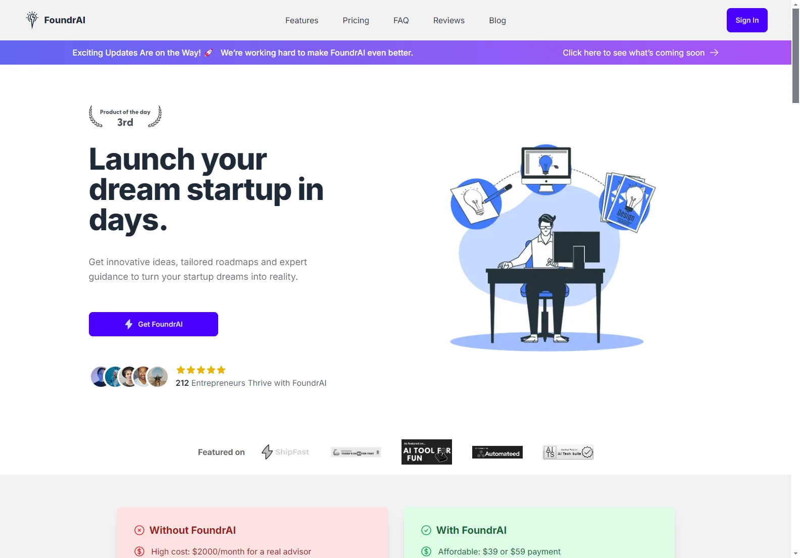 FoundrAI: Launch Your Dream Startup with AI-Powered Guidance