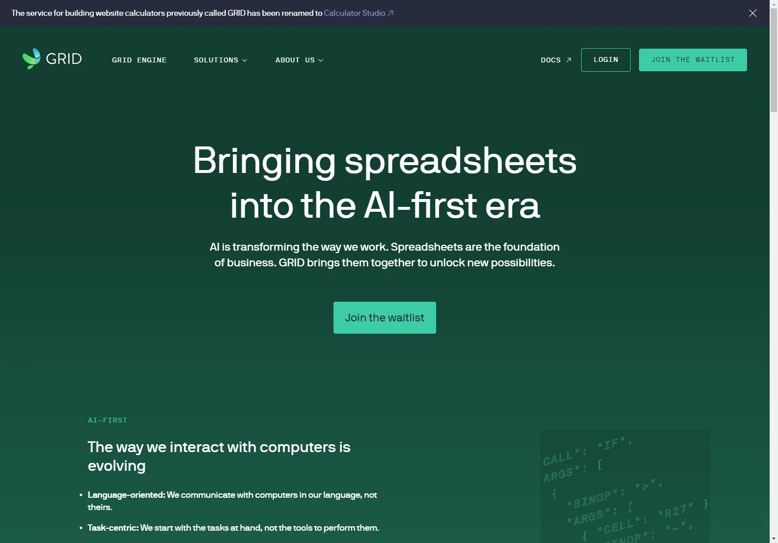 Calculator Studio (formerly GRID): AI-Powered Spreadsheets for Enhanced Business Efficiency