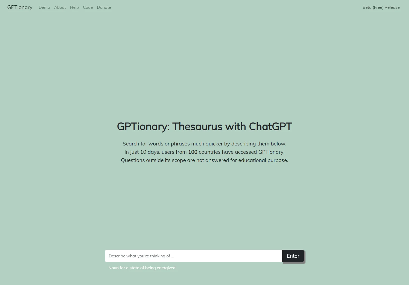 GPTionary: AI-Powered Thesaurus for Faster Word Finding