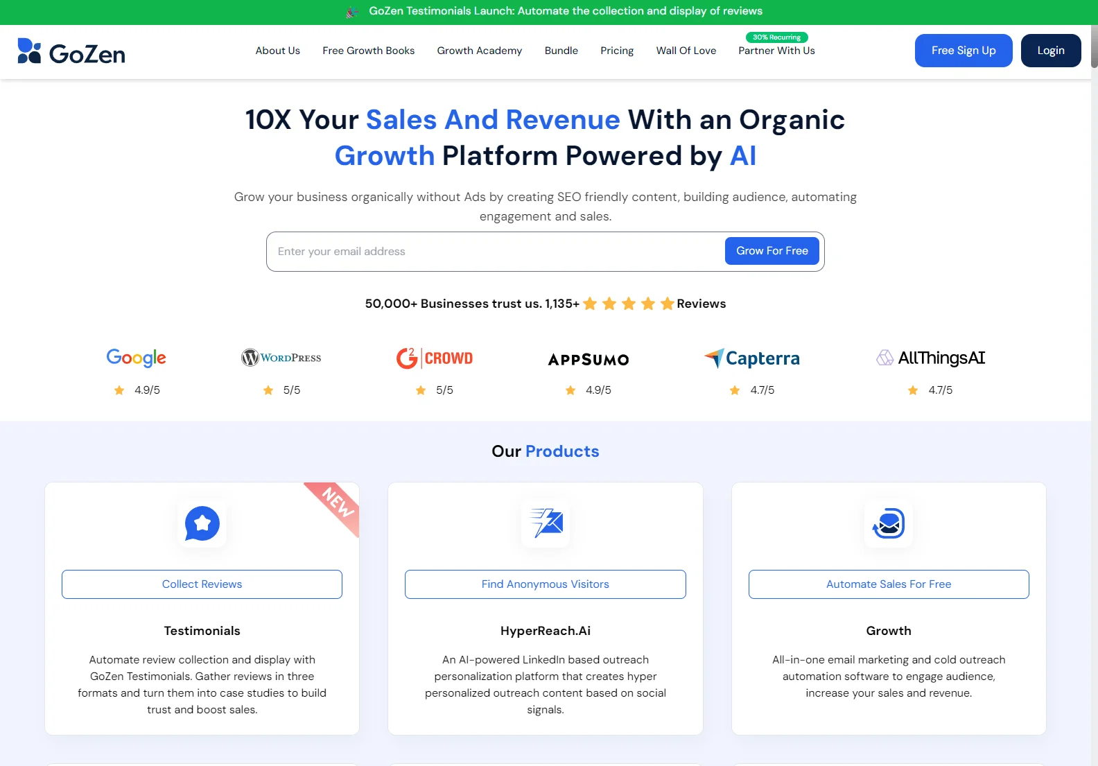 10X Organic Growth with GoZen's AI-Powered SaaS Platform