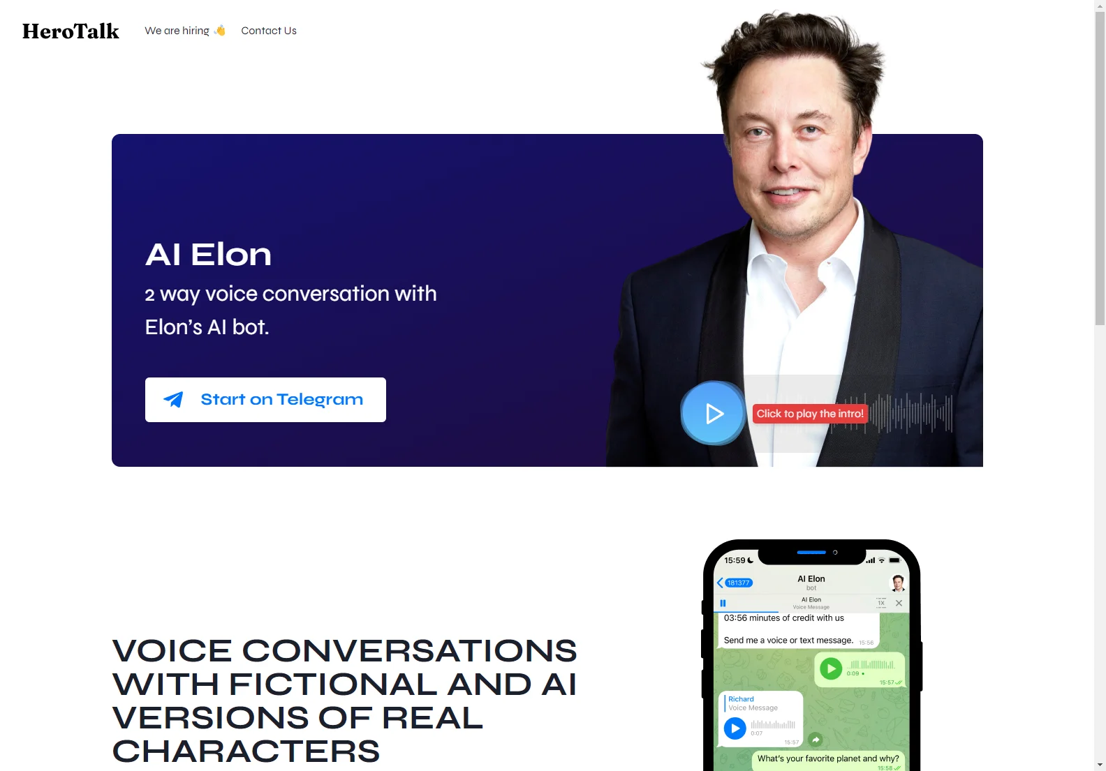 HeroTalk.AI: Voice Conversations with Your Favorite Heroes