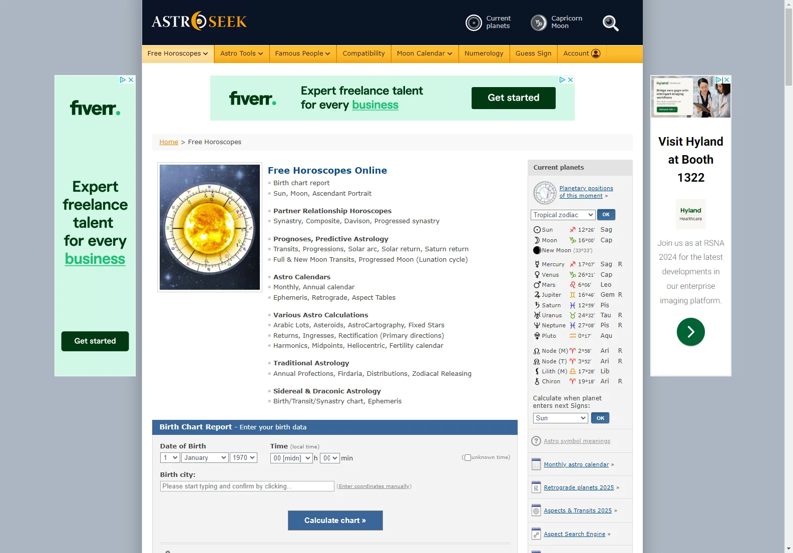 Horoscopes 2024: Free Online Astrology, Birth Charts & More