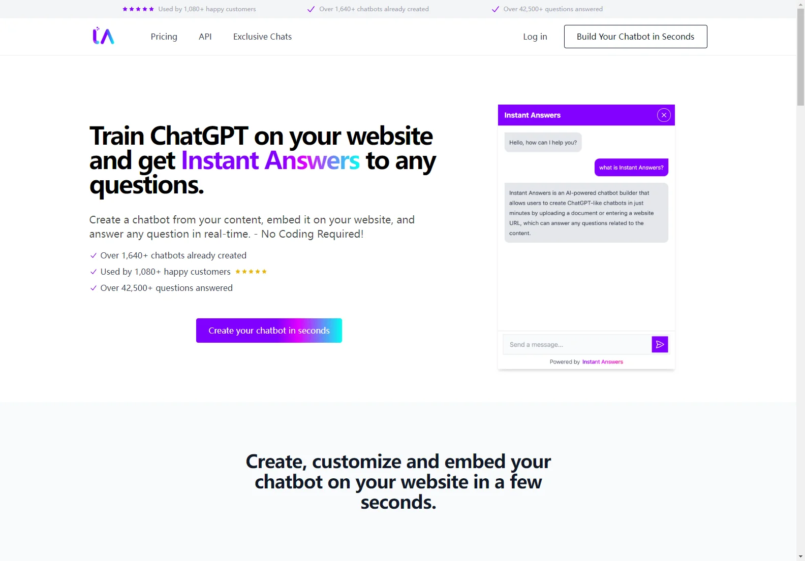 Instant Answers: Create AI Chatbots in Seconds