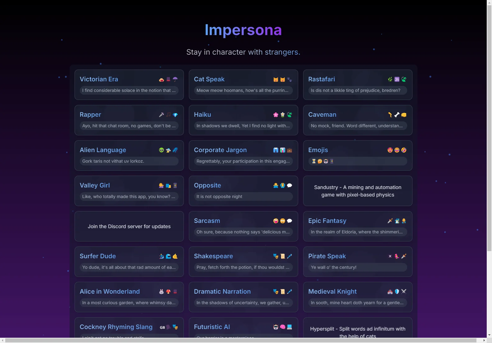 Impersona: AI-Powered Character Generator for Creative Writing and Entertainment