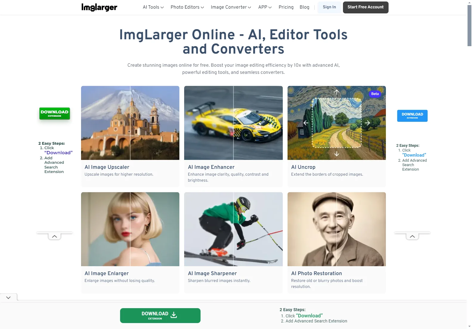 Imglarger: AI-Powered Image Editor & Converter - Enhance, Upscale & Convert Images Online