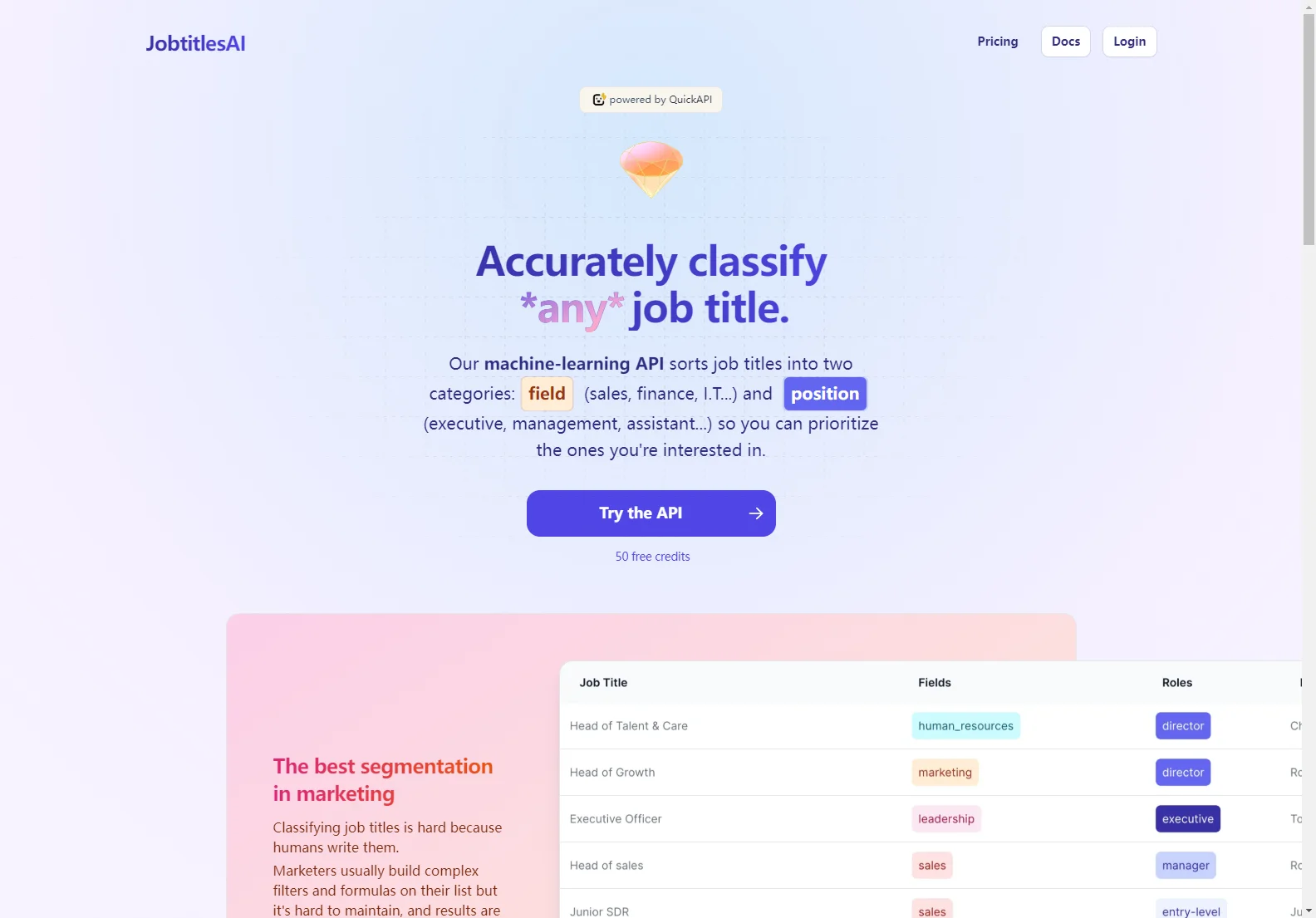 JobtitlesAI: AI-Powered Job Title Classification for Enhanced Efficiency