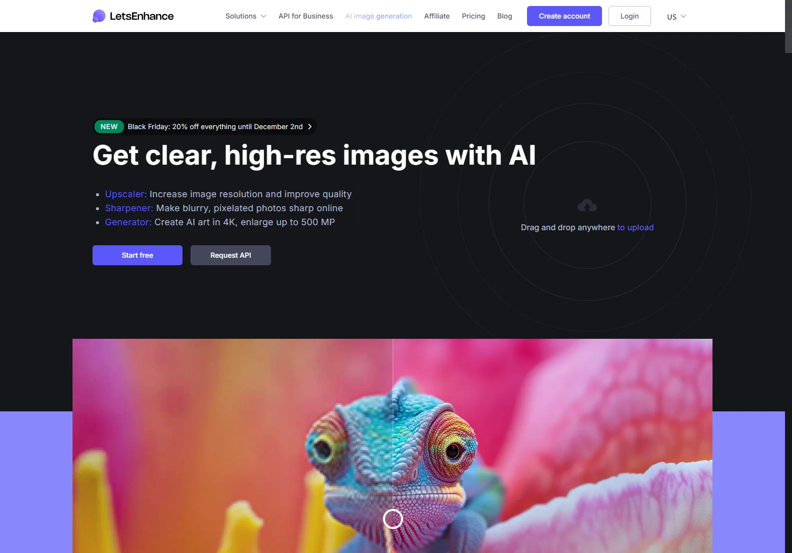 LetsEnhance: AI Image Upscaling, Sharpening & Generation for High-Resolution Photos