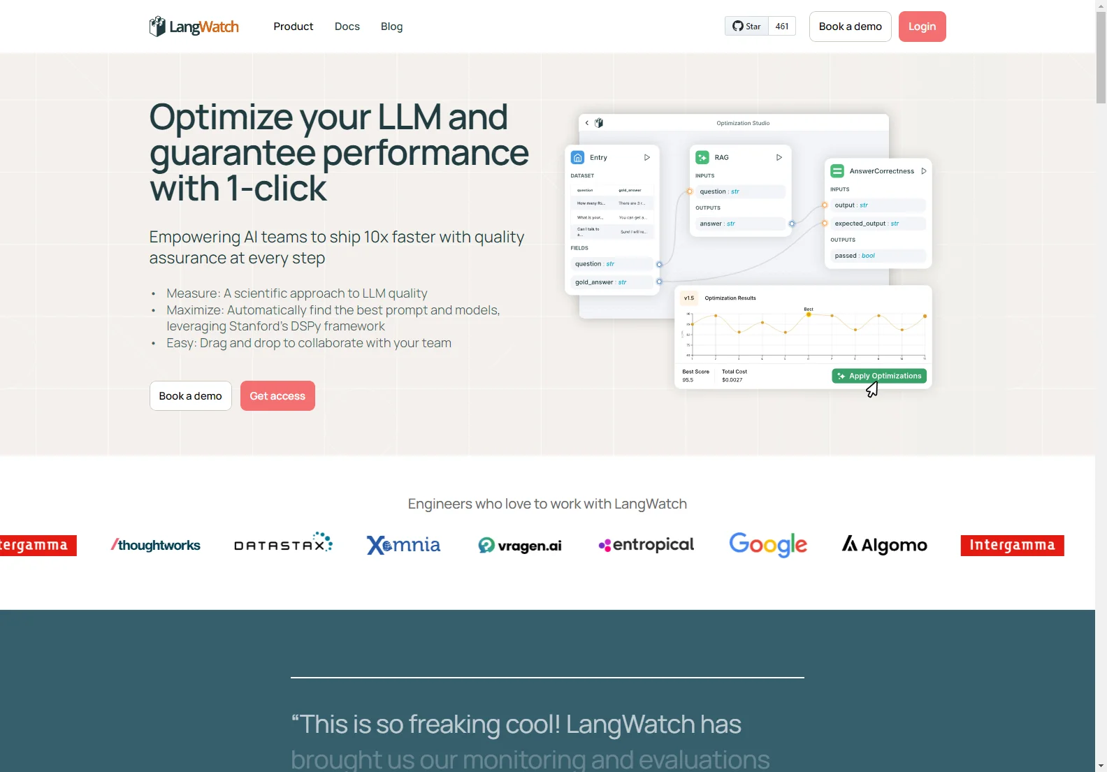 LangWatch: LLM Optimization Studio for Faster, Higher-Quality AI Development