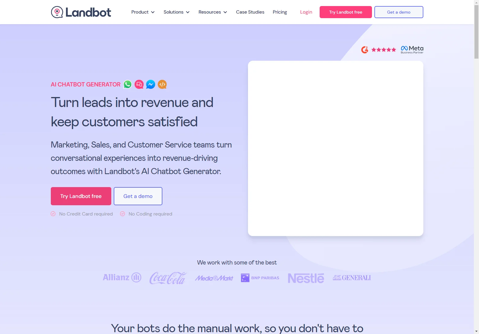 Landbot: AI Chatbot Generator for Enhanced Conversational Experiences