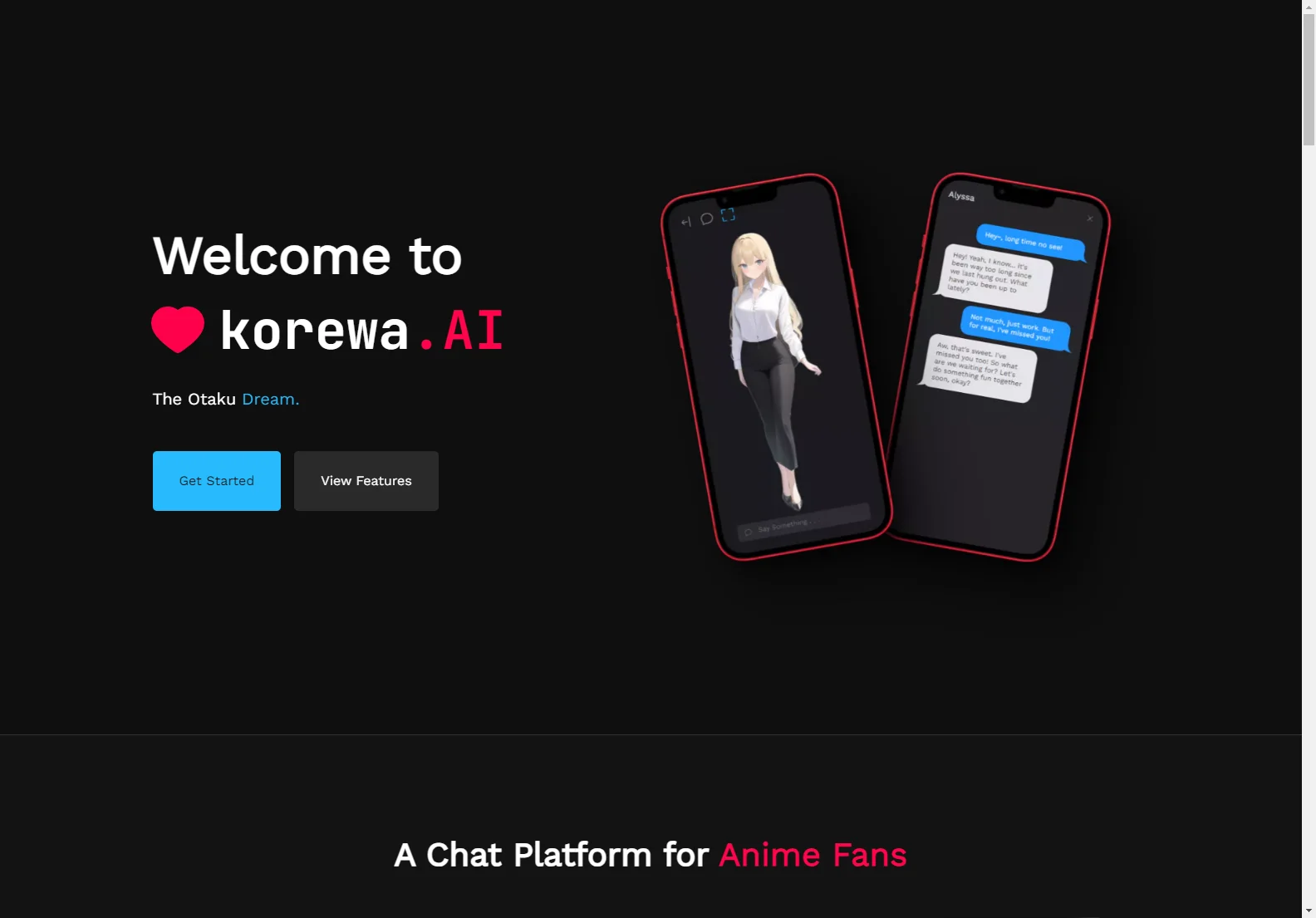 korewa.AI: Immersive AI Chat Platform for Anime Fans