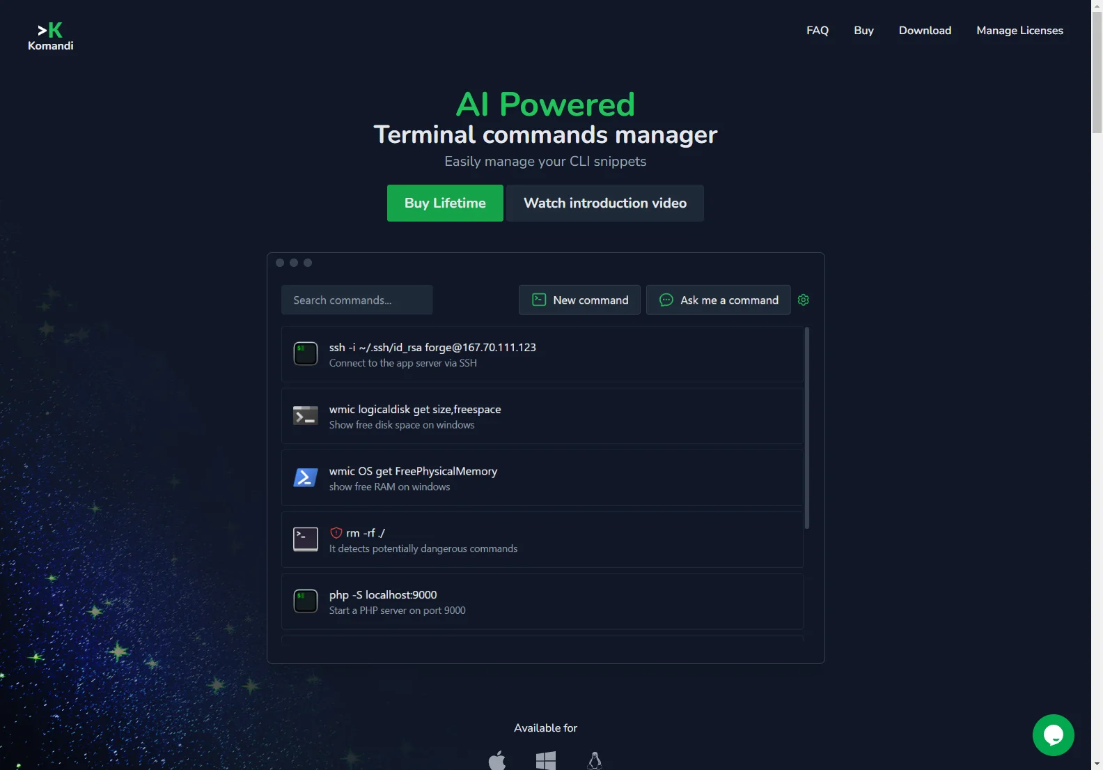 Komandi: AI-Powered CLI Manager for Effortless Command Generation and Execution